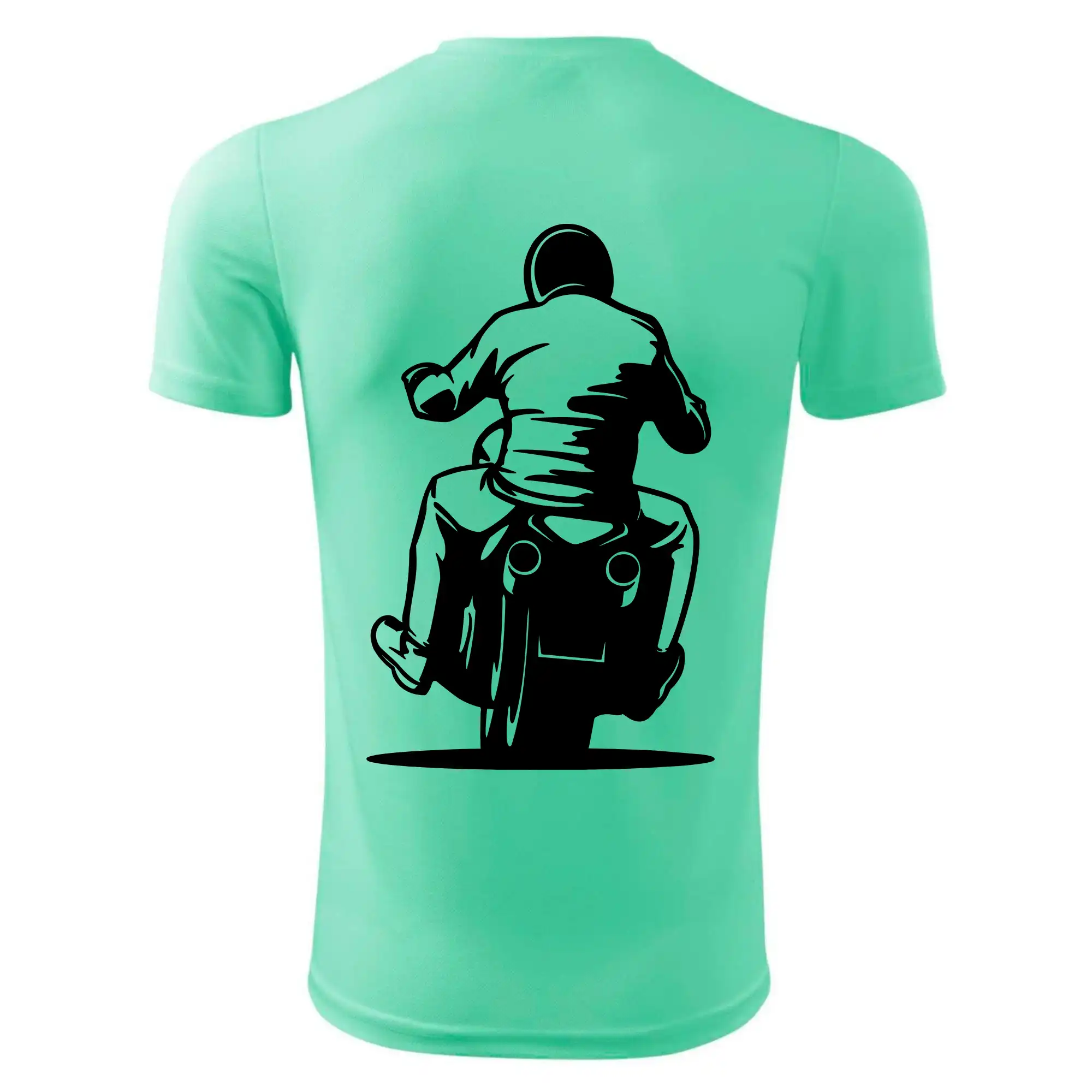 Motorkář na zádech - chopper