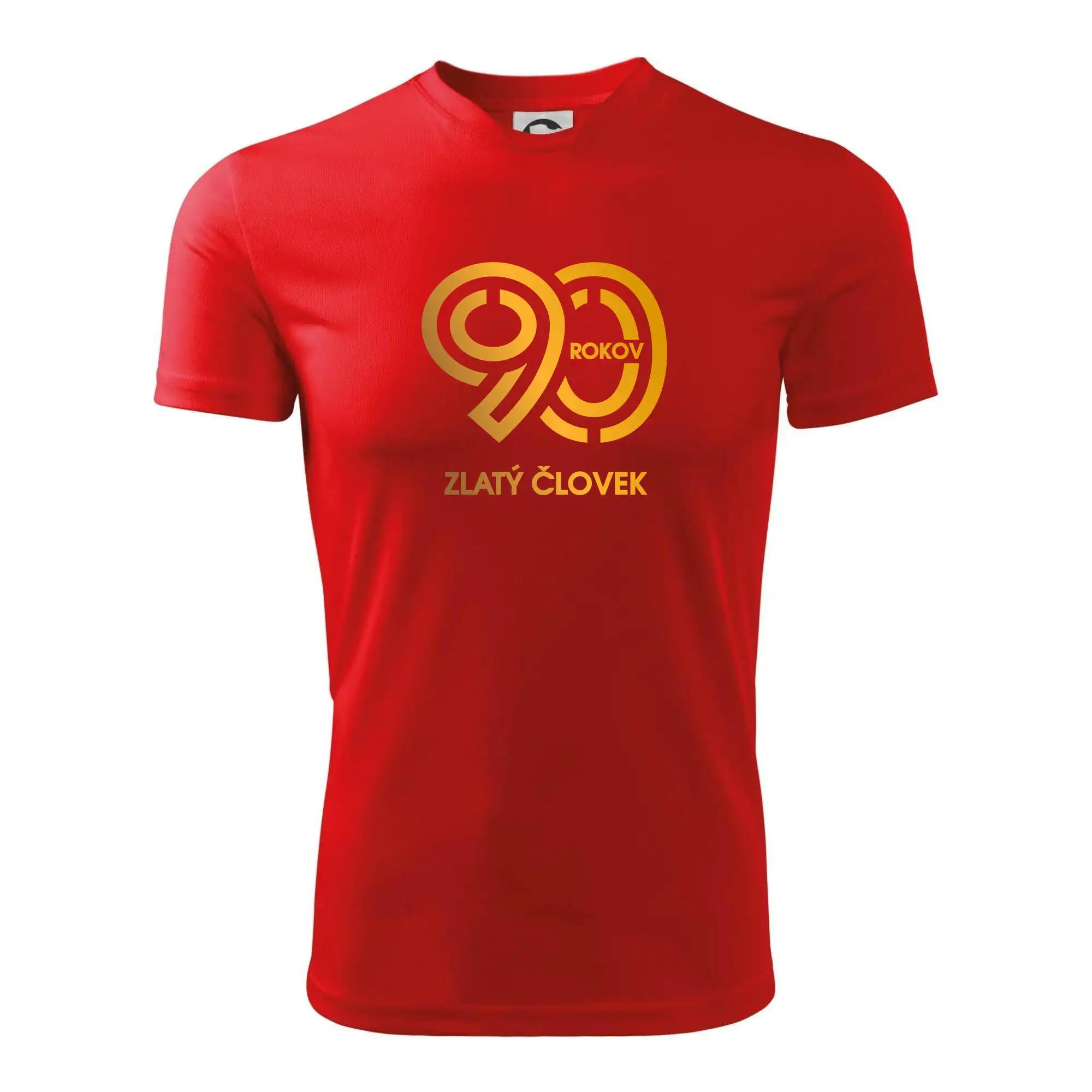 Tričká k narodeninám - 90 rokov zlatý človek - Pánske tričko Fantasy športové