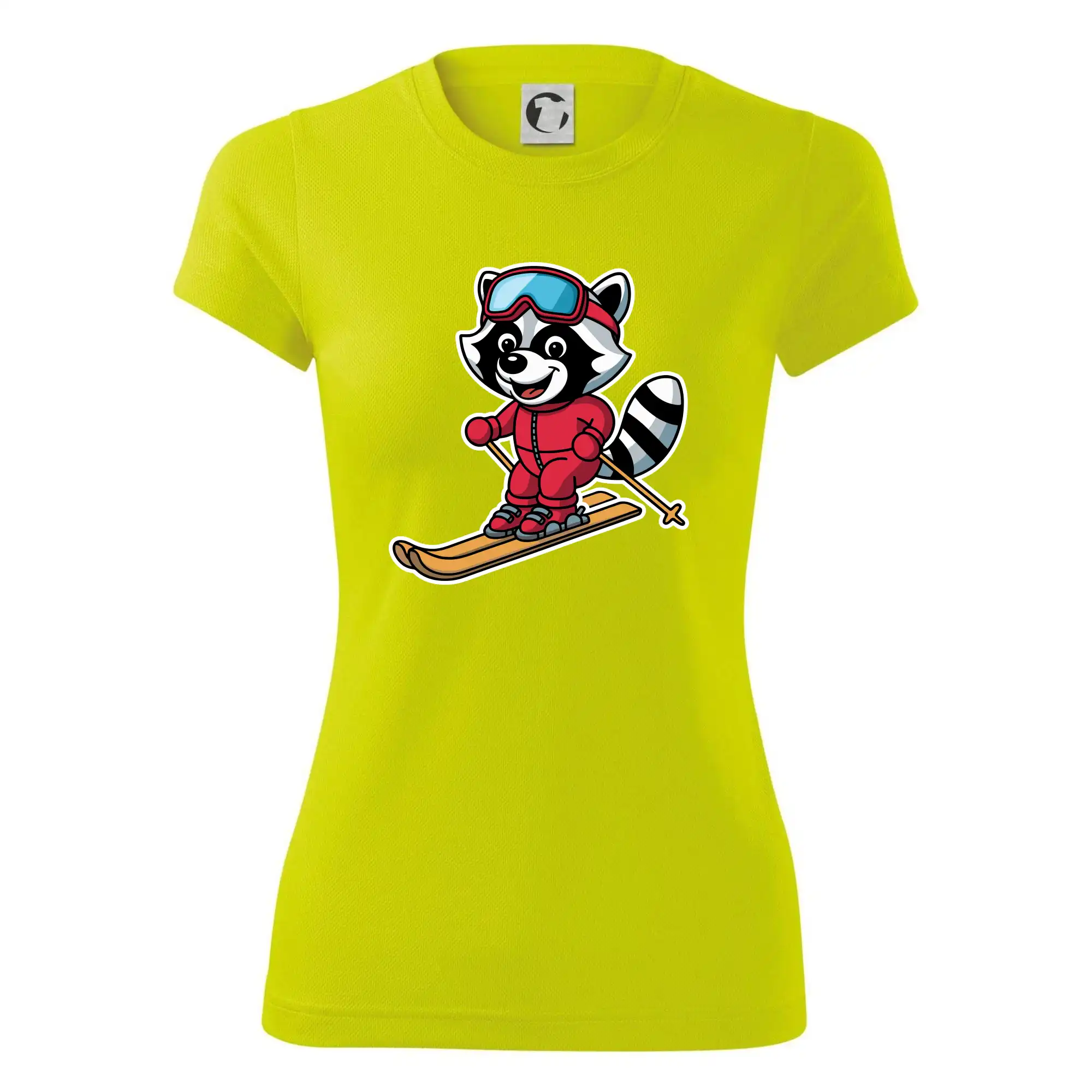 Mýval na lyžích - kreslený