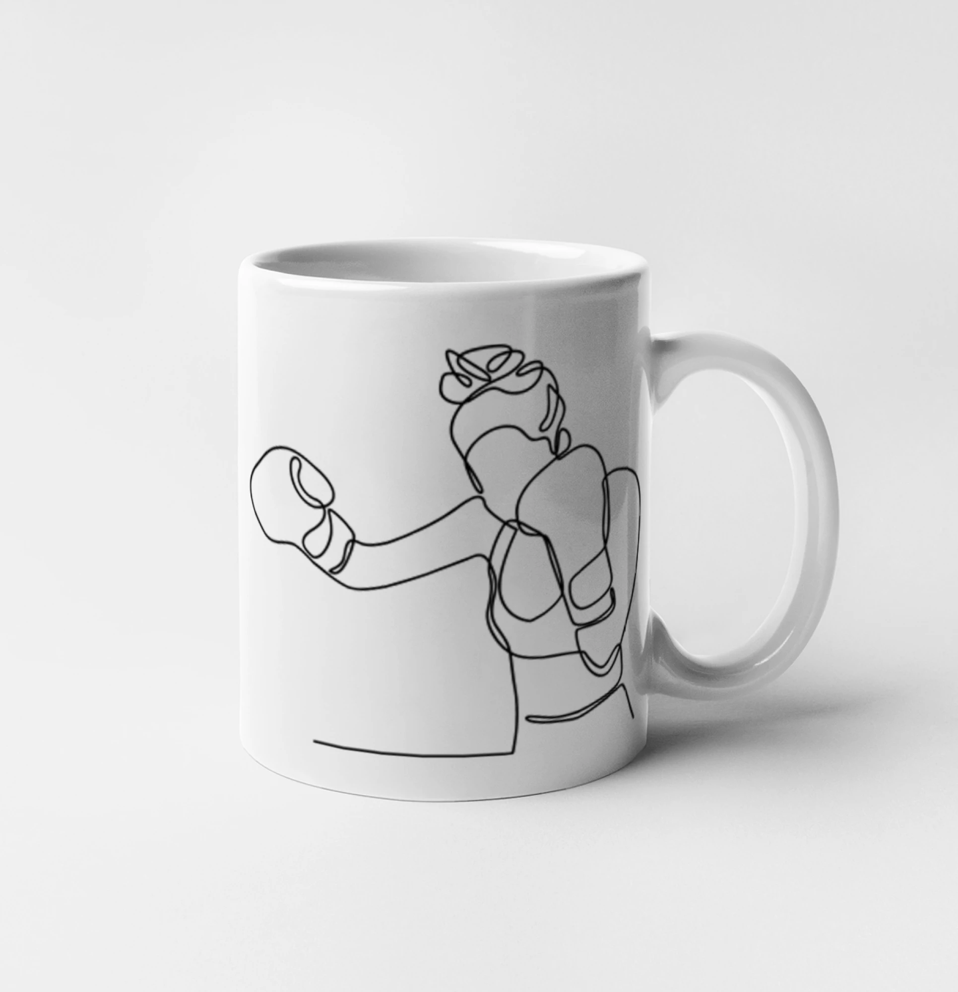 Žena boxerka jedním tahem