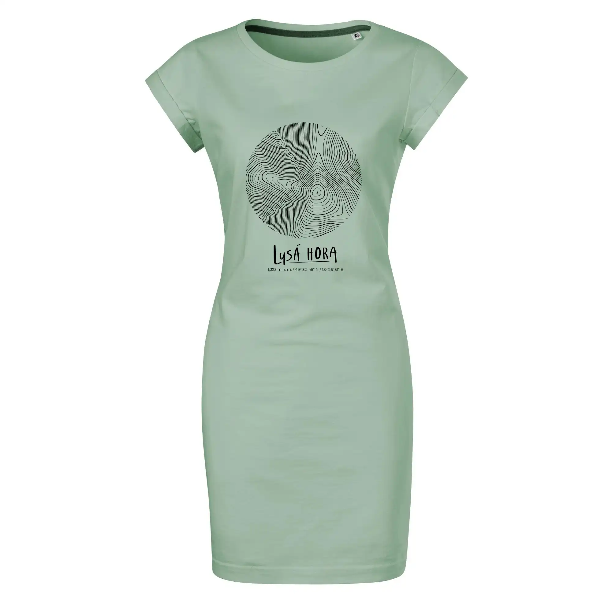 Lysá hora - vrstevnice v kruhu