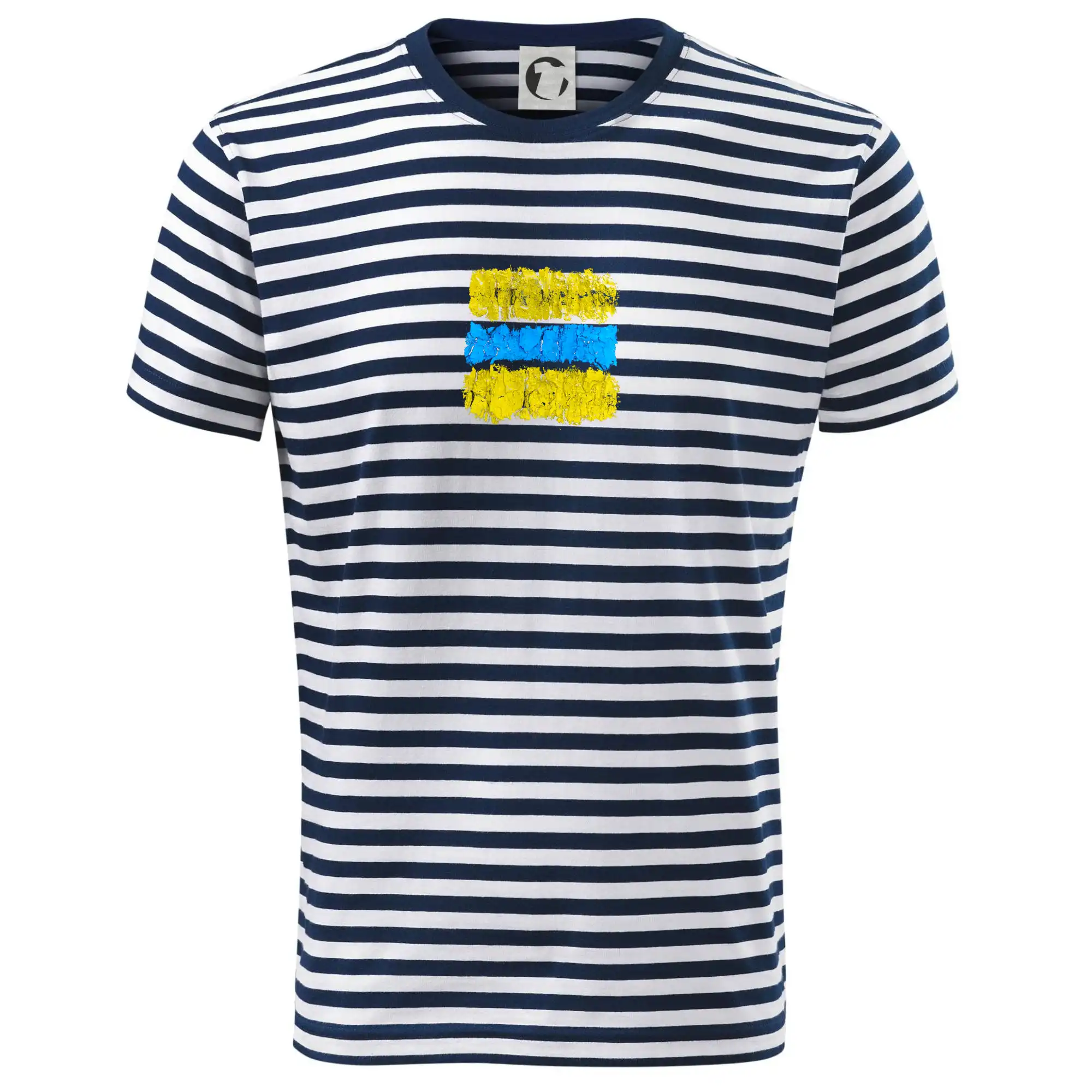 Tričko ako darček pre cyklistu - Turistická Cyklo značka - žlto modrá - Tričko na vodu