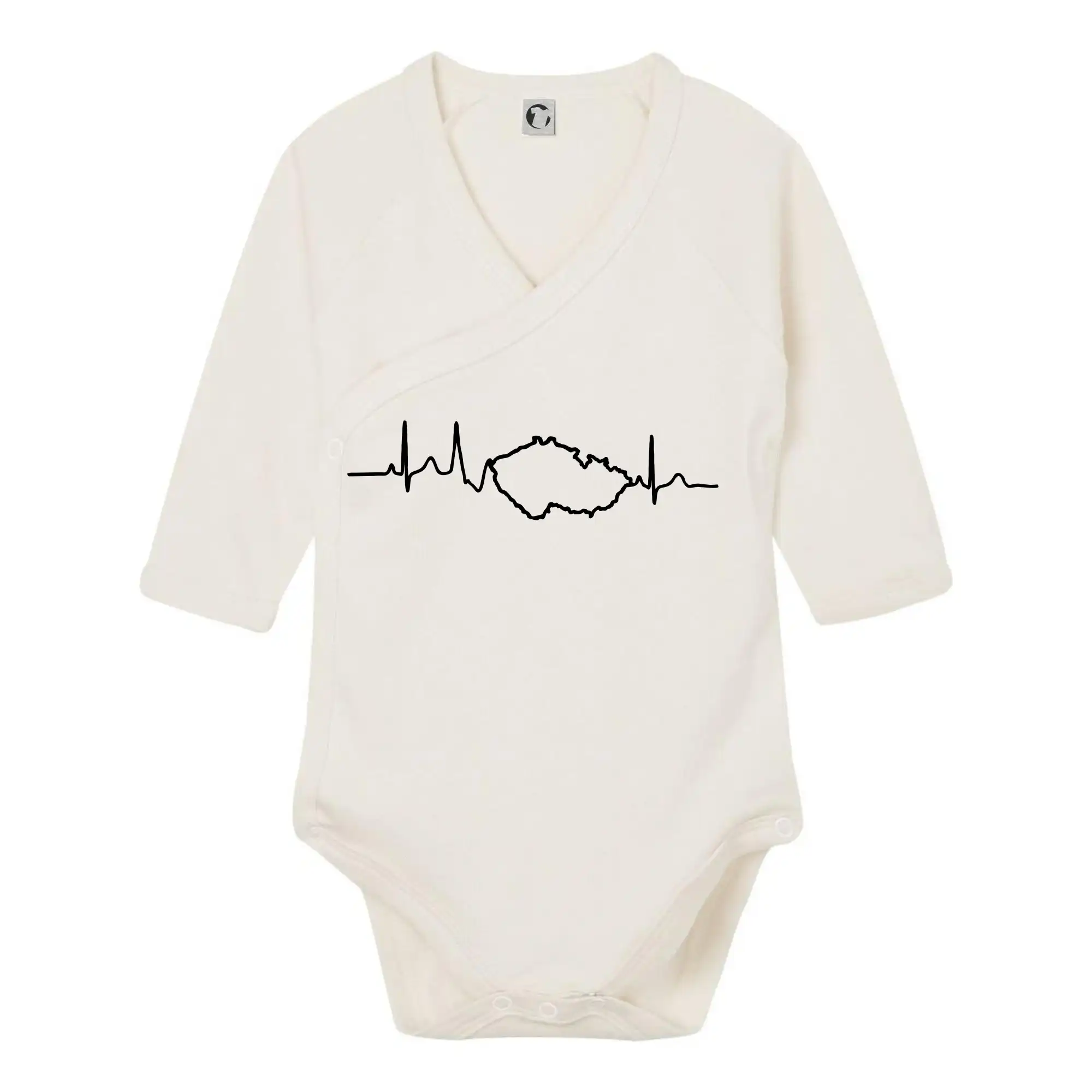 Trička pre cestovateľov - EKG Česká republika - Body zavinovacie s dlhým rukávom