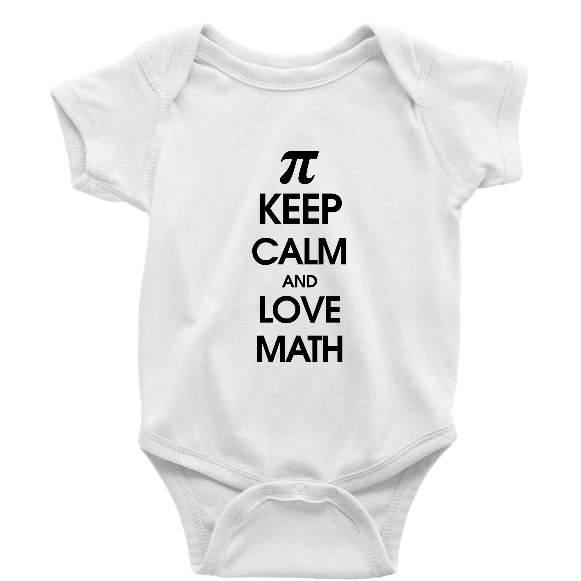 Vtipné tričká pre matematiky - Keep calm and love math - Body dojčenské s krátkym rukávom