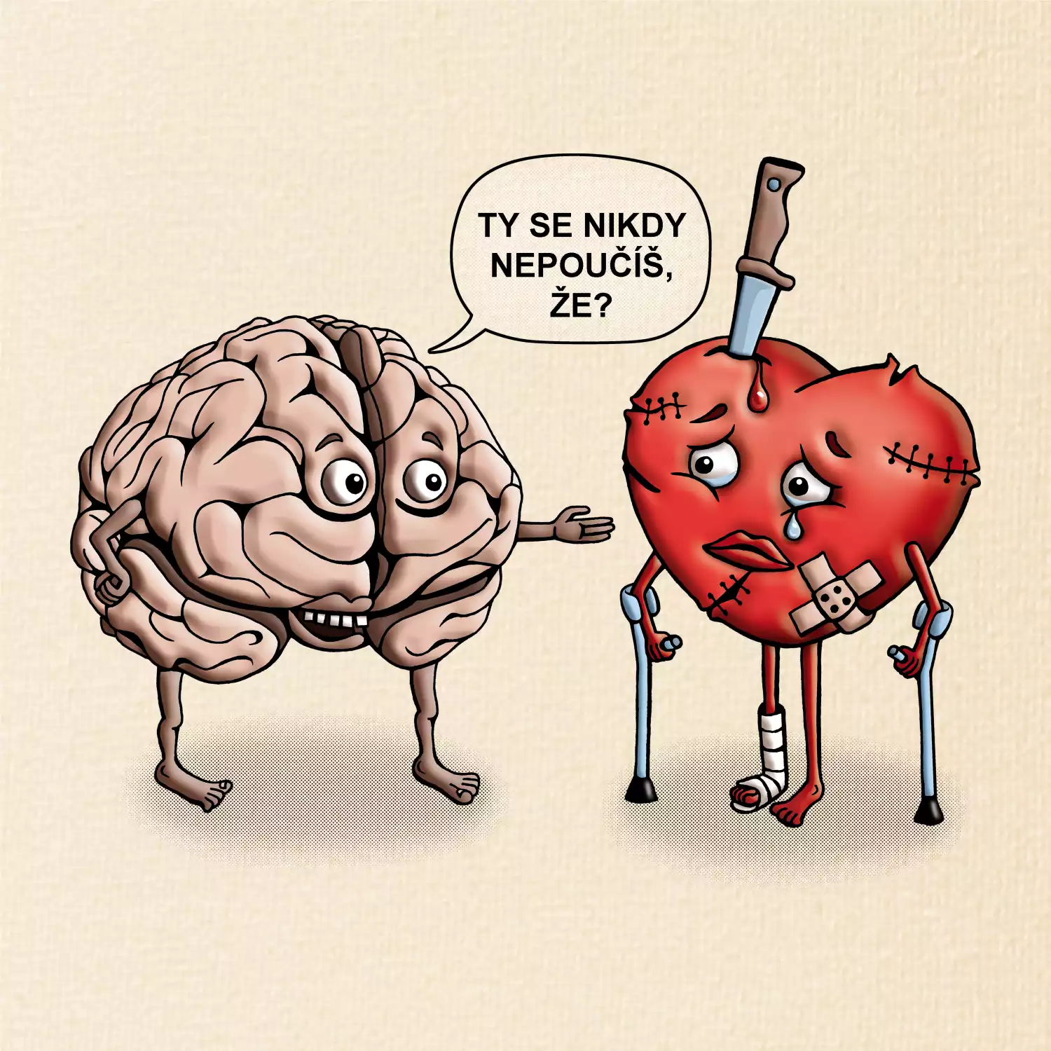 Mozek a srdce - poučení (Hana-creative)
