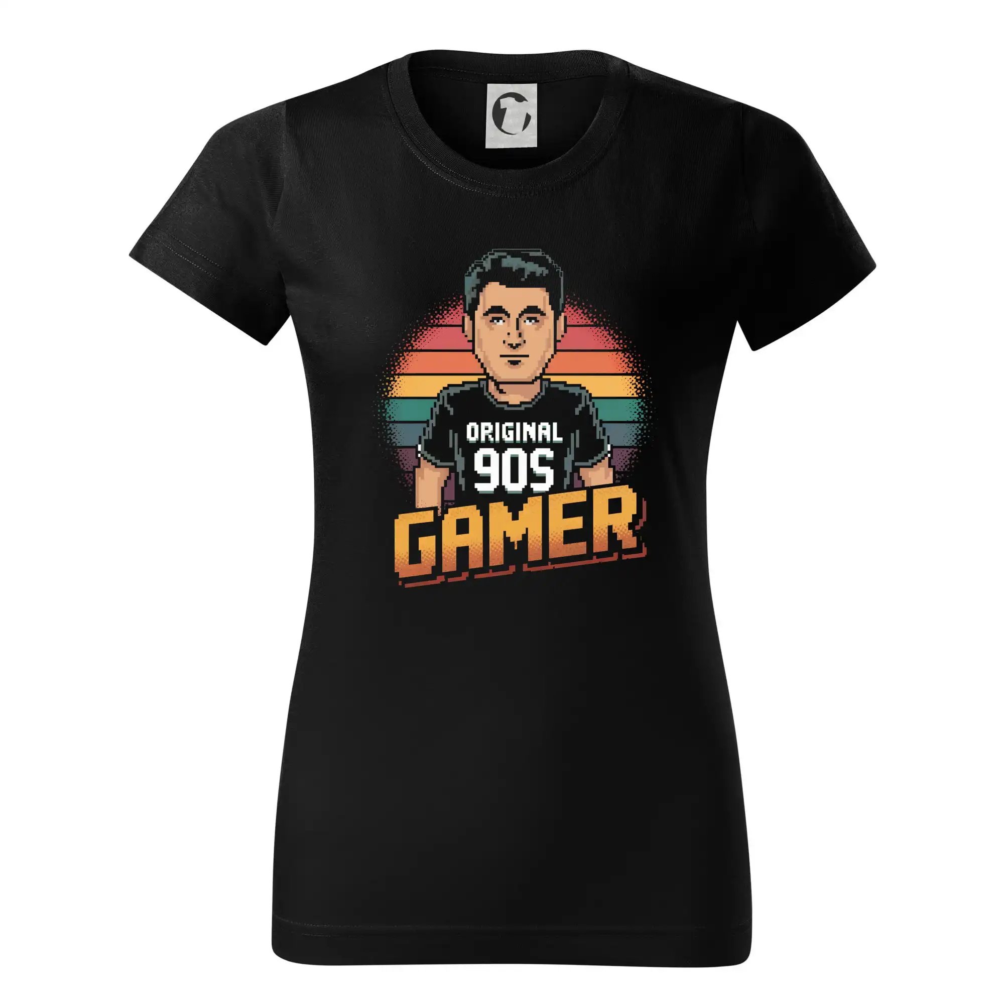 Grafické tričká - Original 90s gamer farebný - Dámske tričko basic - ľahko voľnejšie a dlhšie