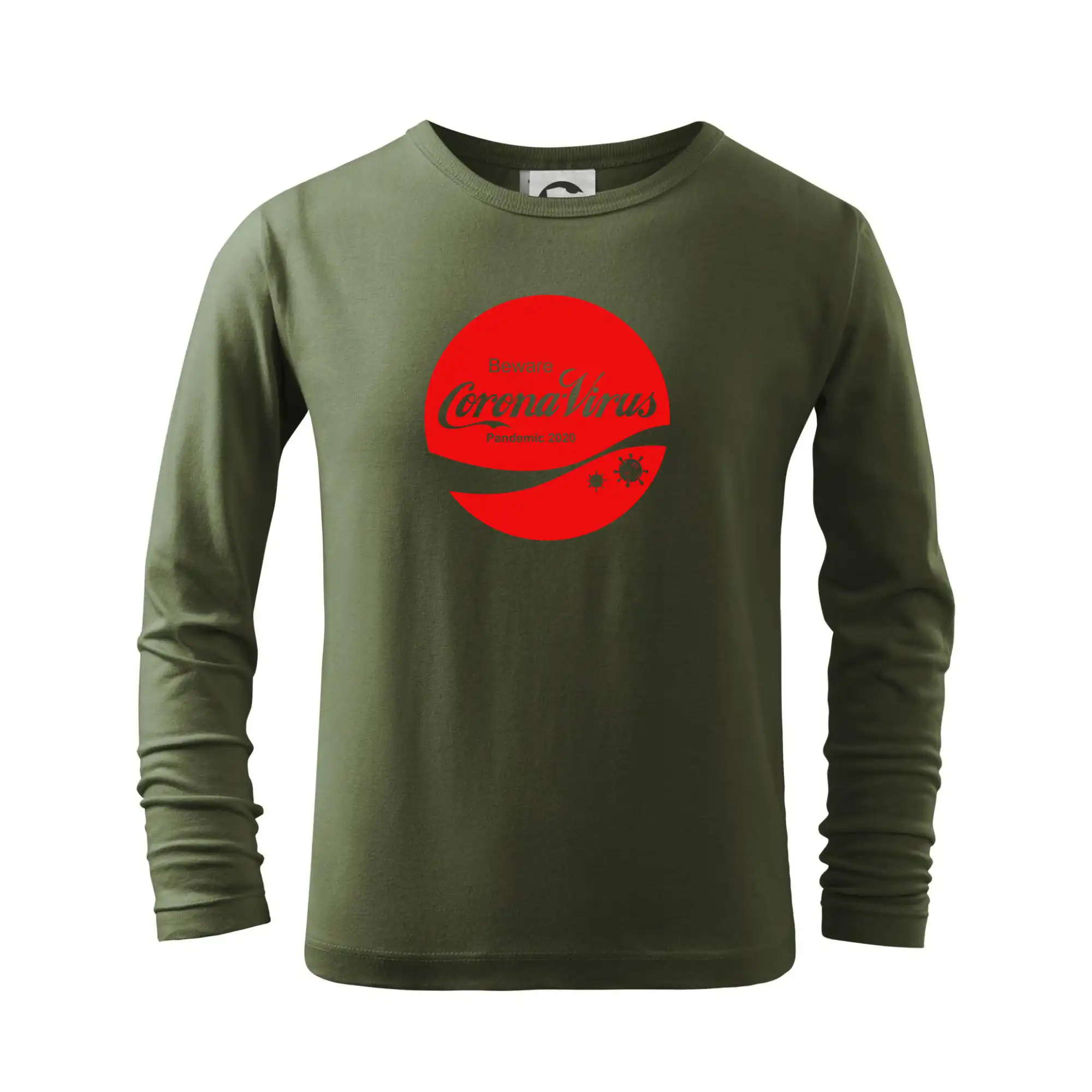 Corona virus pandemic logo - Tričko detské Long Sleeve