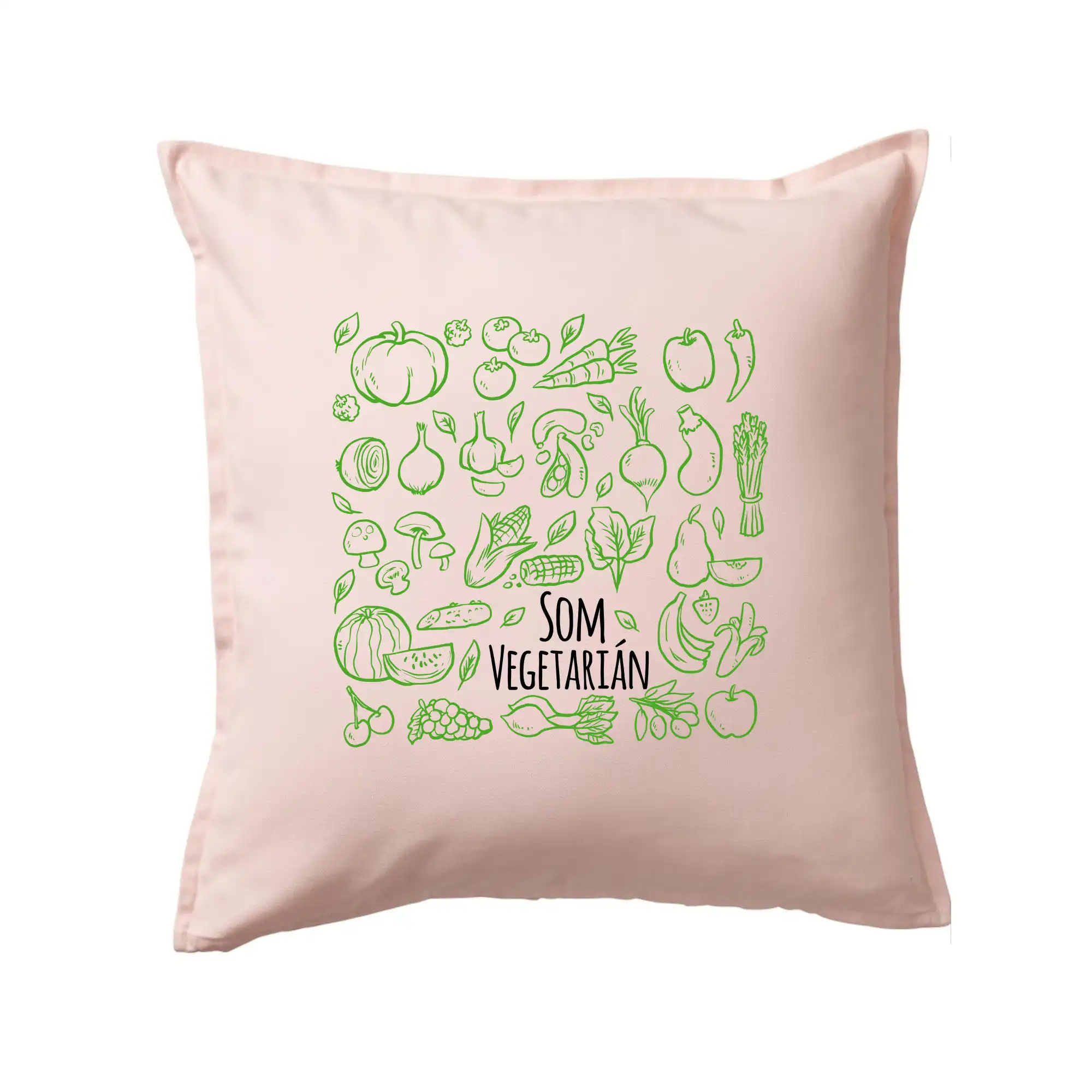 Životný štýl - Som vegetarián - zelenina vo štvorci - Vankúš 50x50
