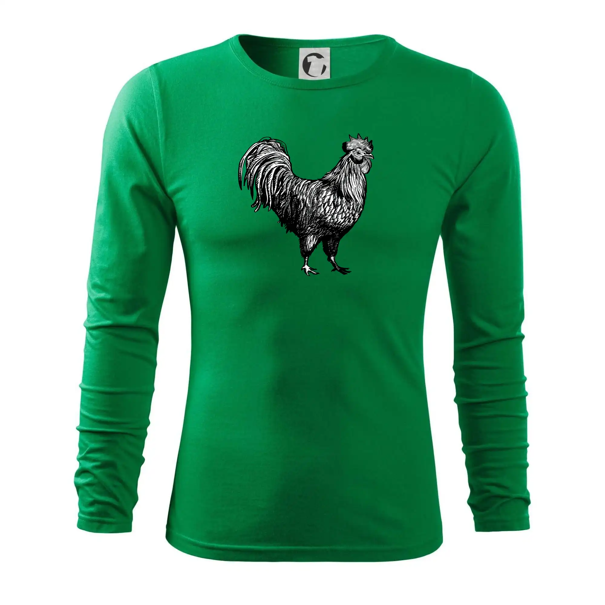 Kohout kreslený černobílý