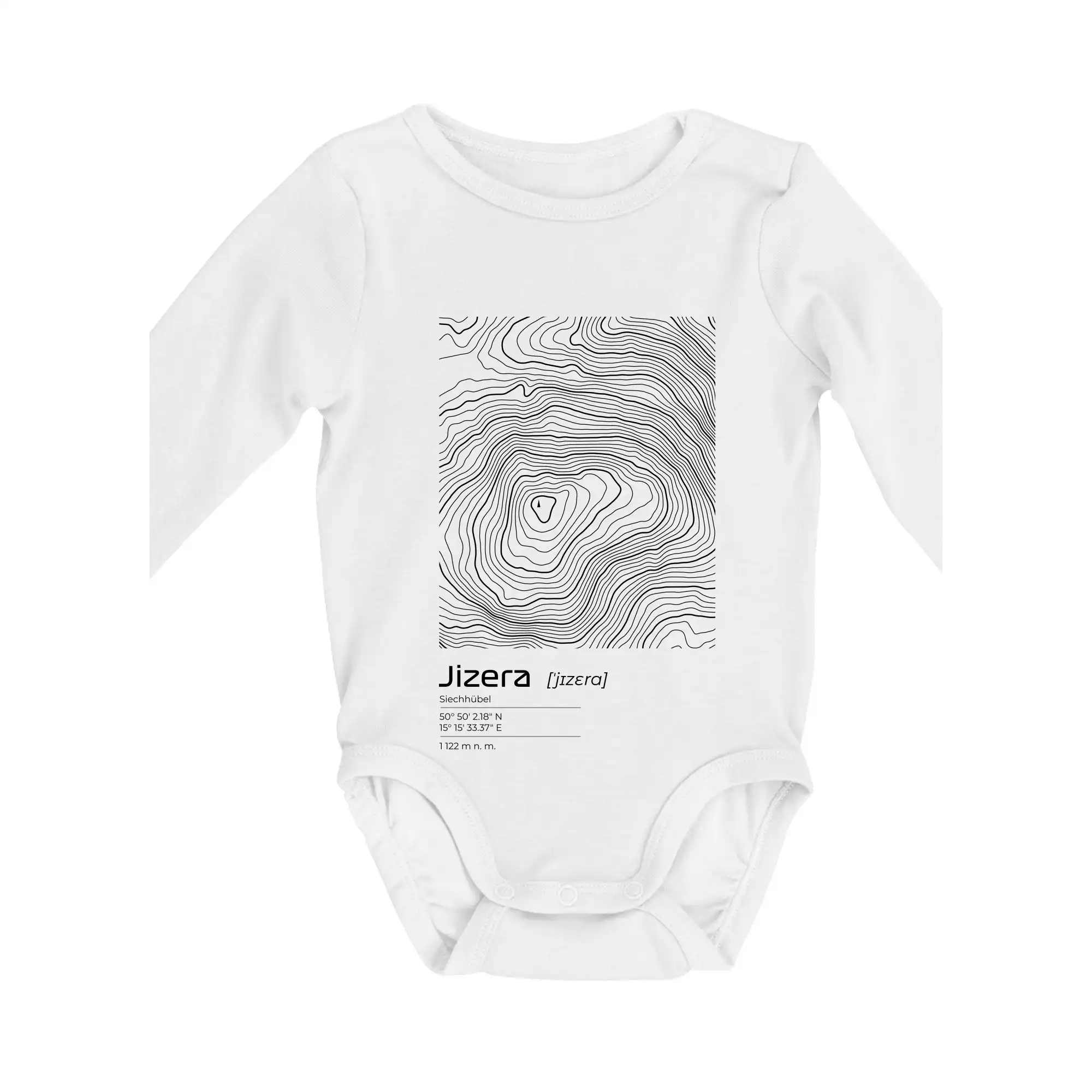 Jizera - vrstevnice v obdélníku