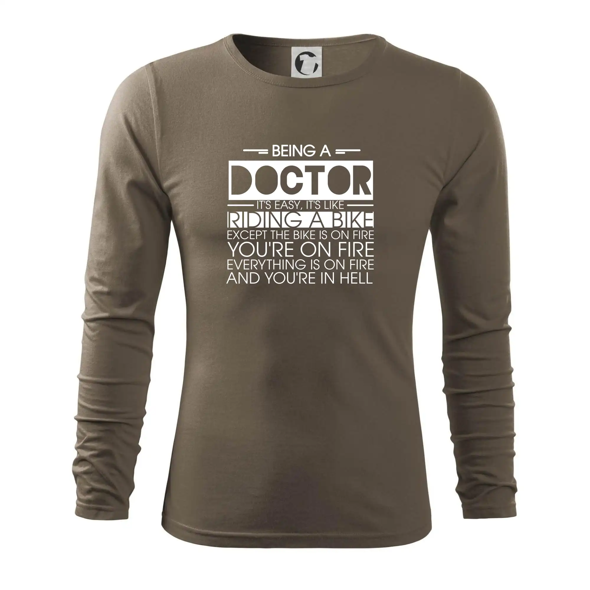 Being a doctor - bike - Tričko s dlhým rukávom FIT-T long sleeve