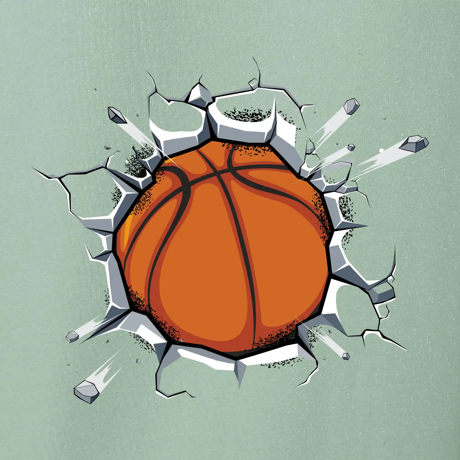 Basketbal míč v triku