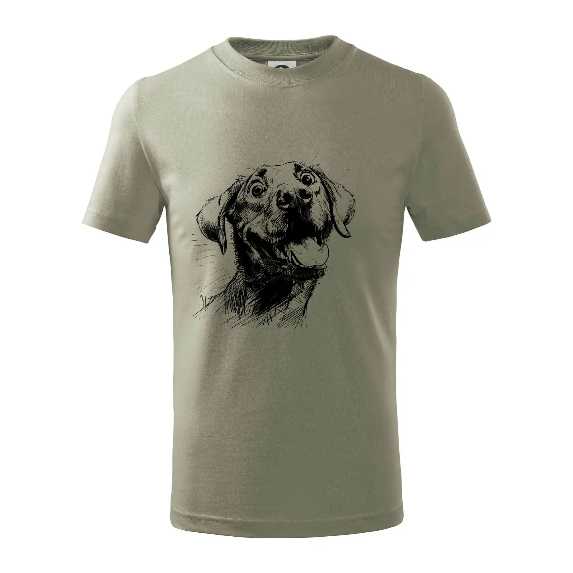 Čiernobiela karikatúra Labrador svetlý