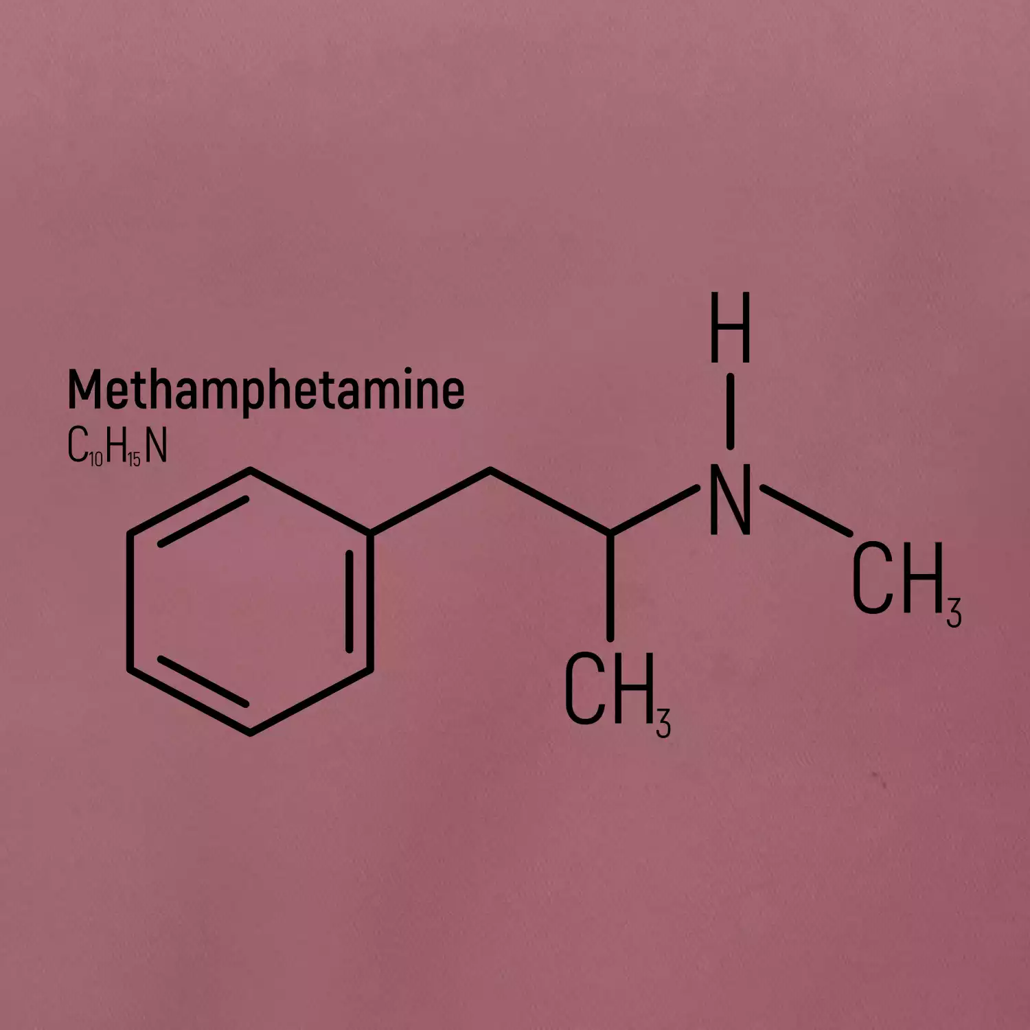 Molekulární struktura Metamfetamin