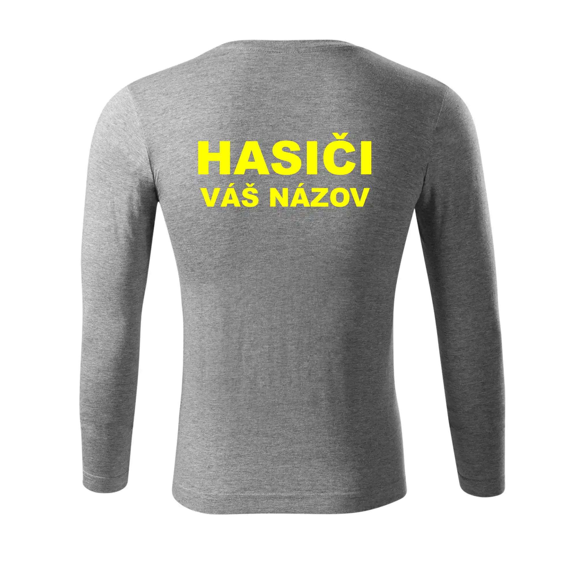Hasiči - žltý nápis - váš názov zboru