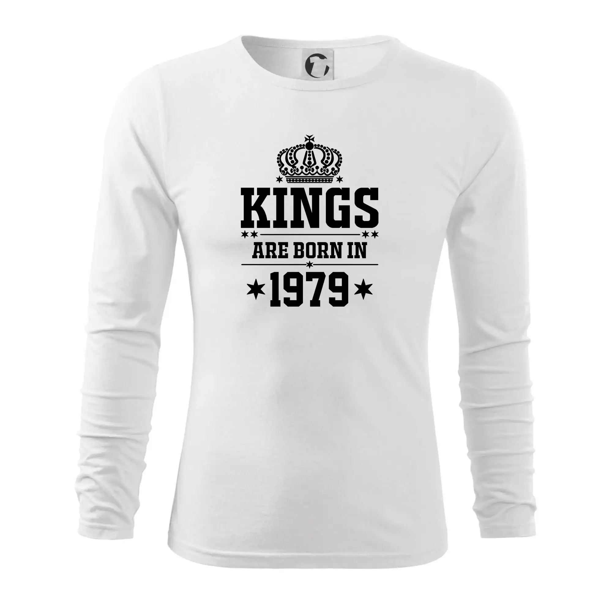Trička s ročníkom 1979 - Kings are born in 1979 - Tričko s dlhým rukávom FIT-T long sleeve