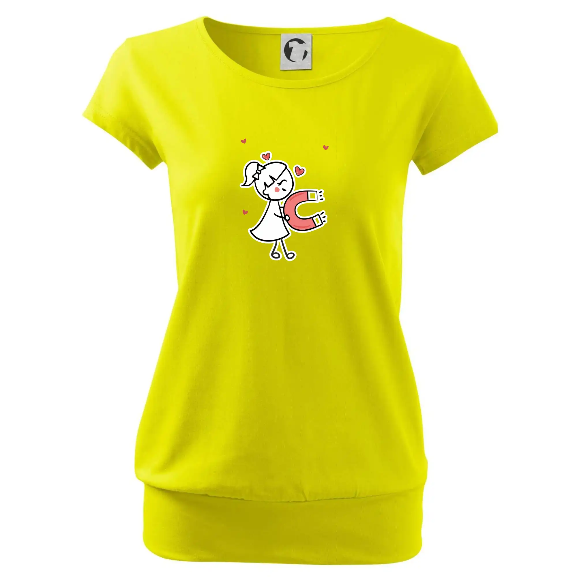 Tričká pre zamilovaných - Párový motív - panáčik a magnet - Voľné tričko city