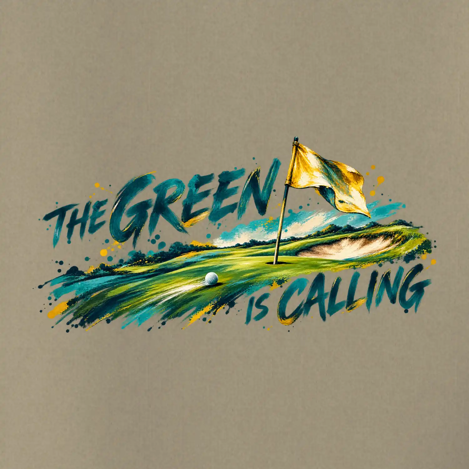 The green is calling malovaný golf