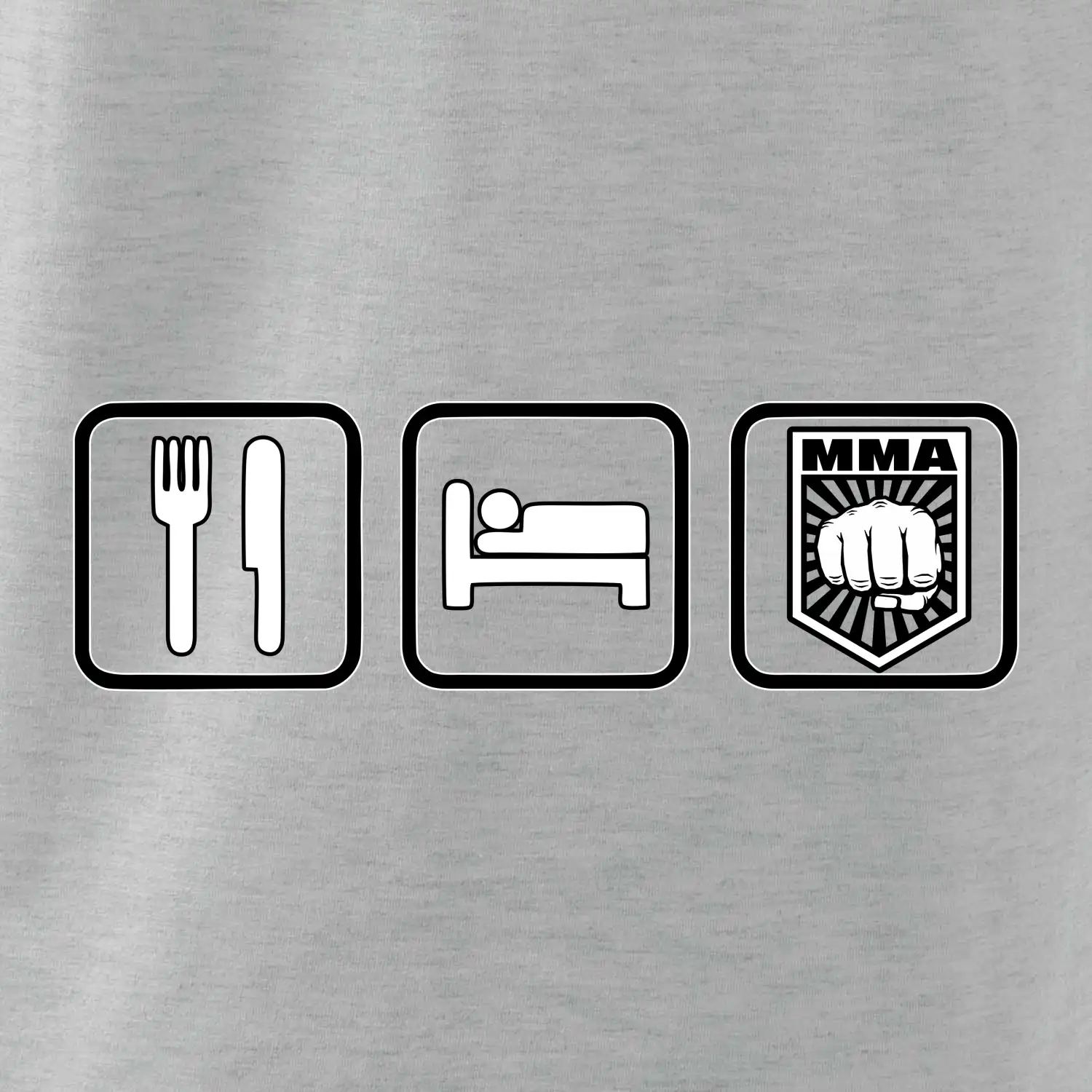 Eat sleep MMA v řádku