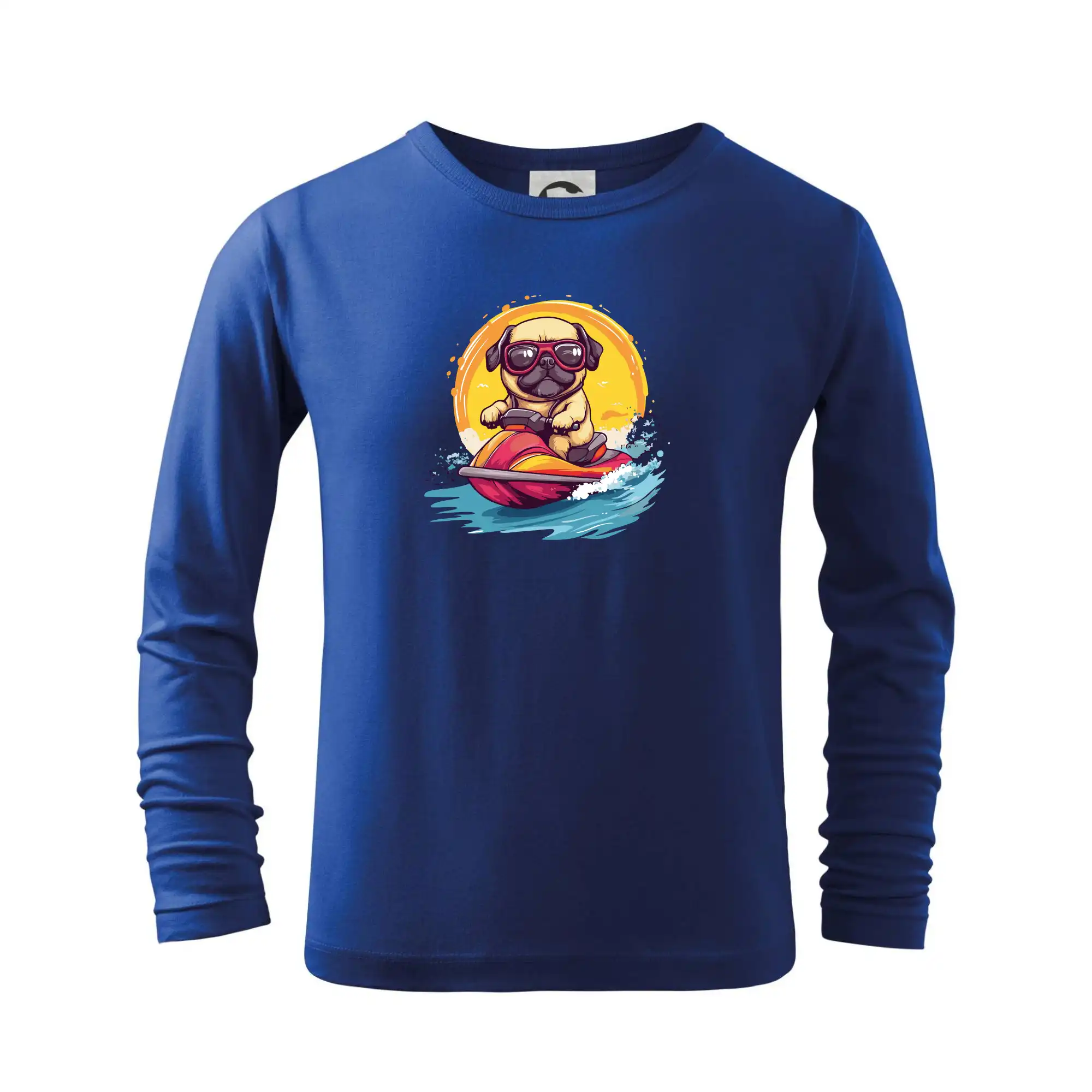 Mops na vodním skútru