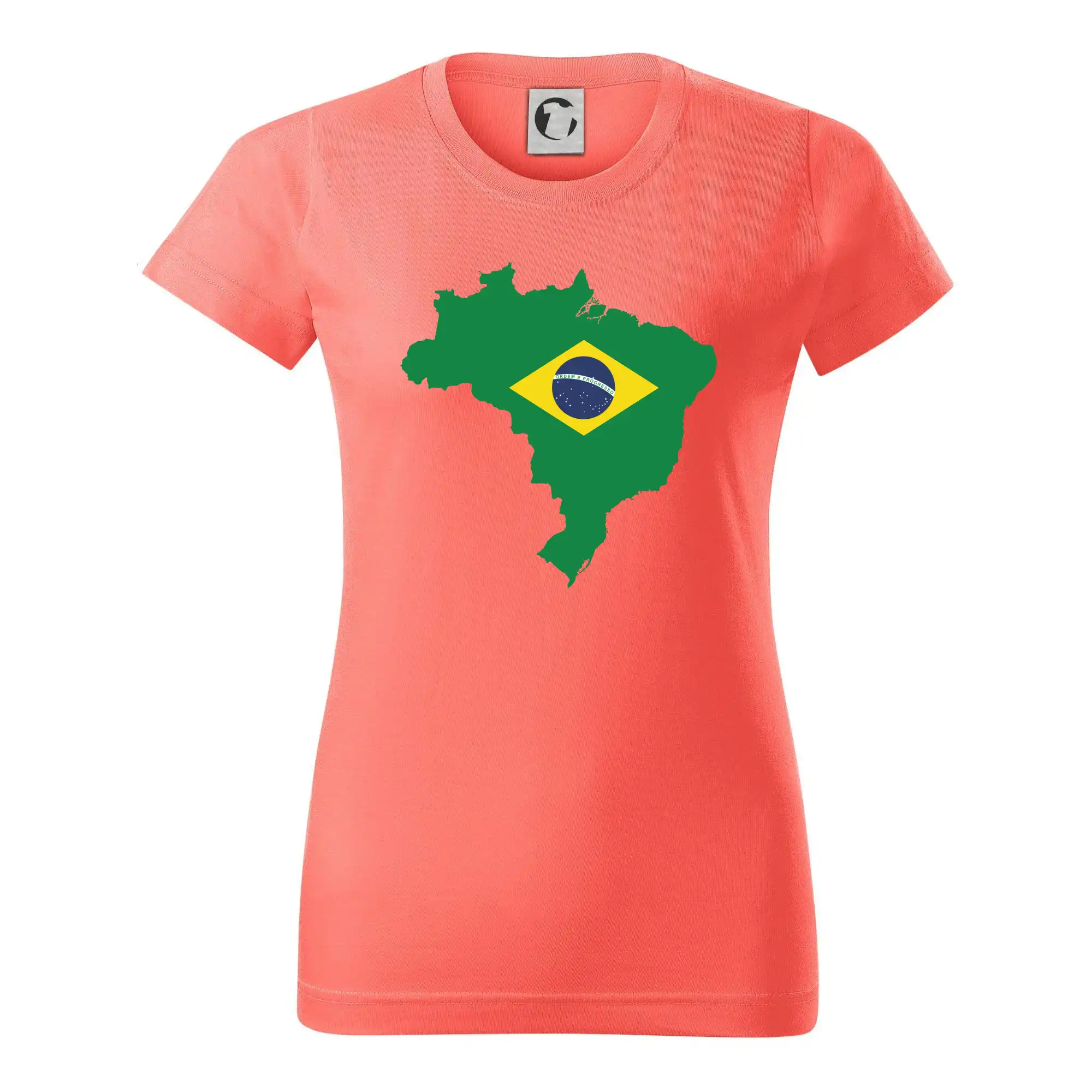 Brazílie vlajka v mapě