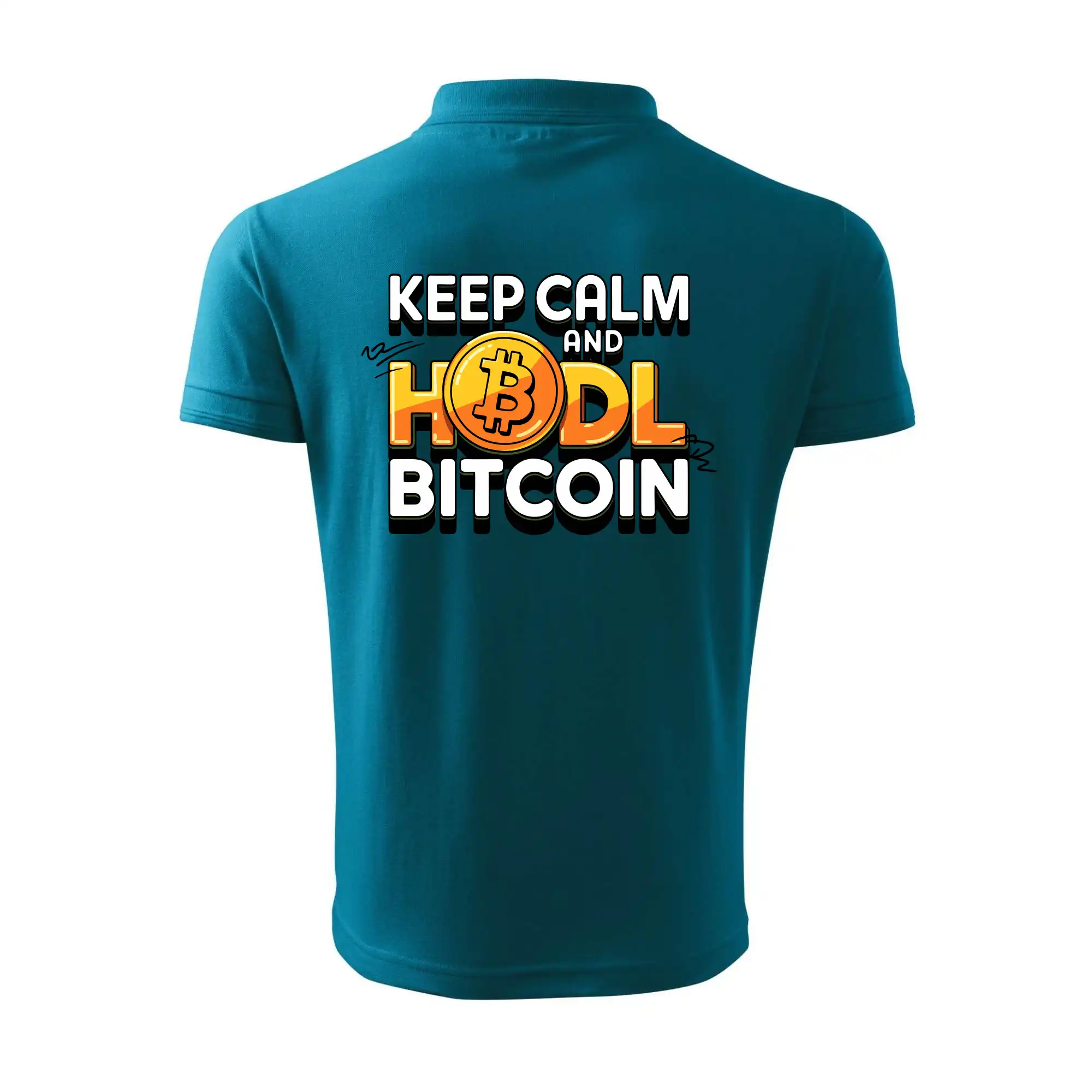 3D nápis Keep Calm and HODL Bitcoin
