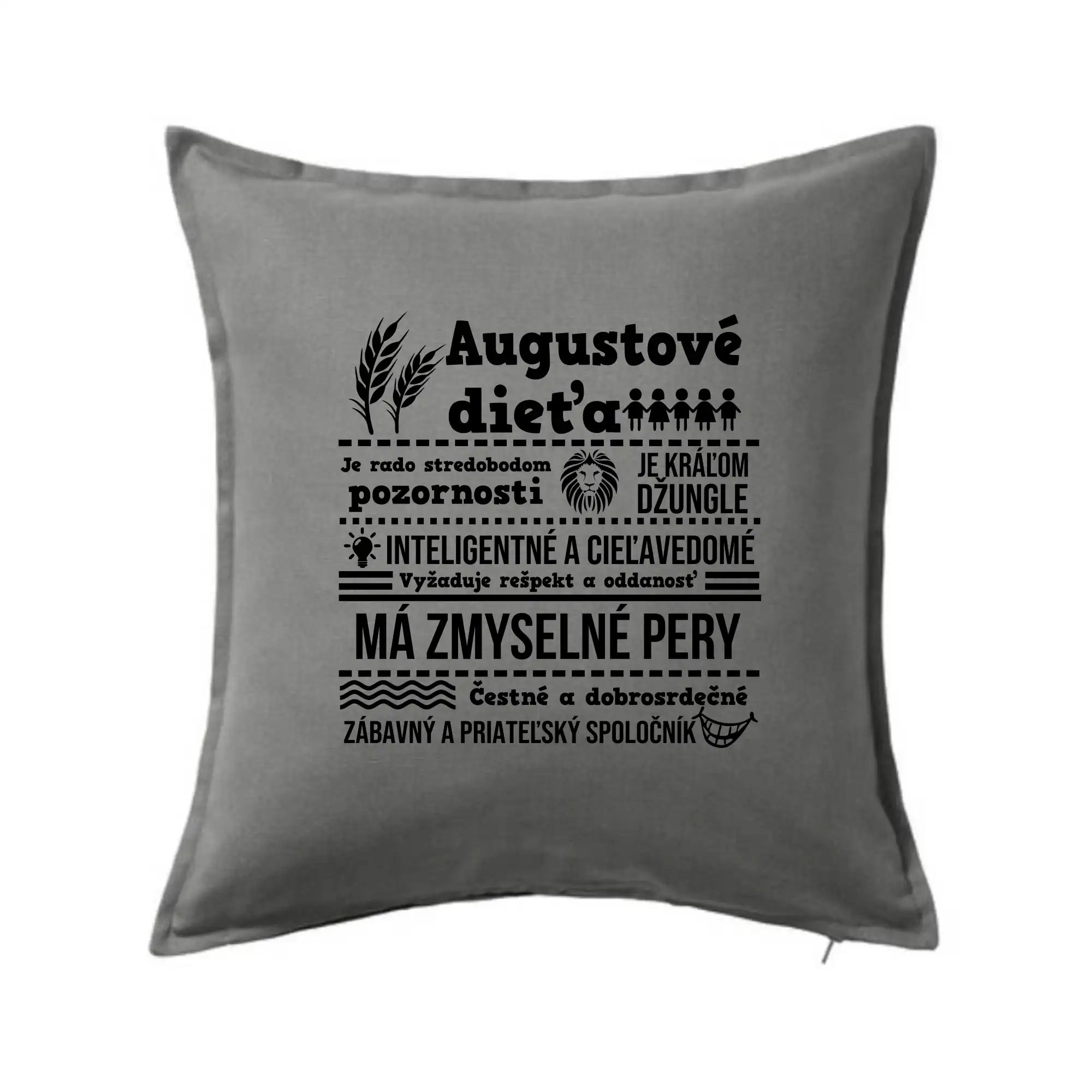 Tričká pre narodených v januáriv auguste - Narodeniny August - Vankúš 50x50