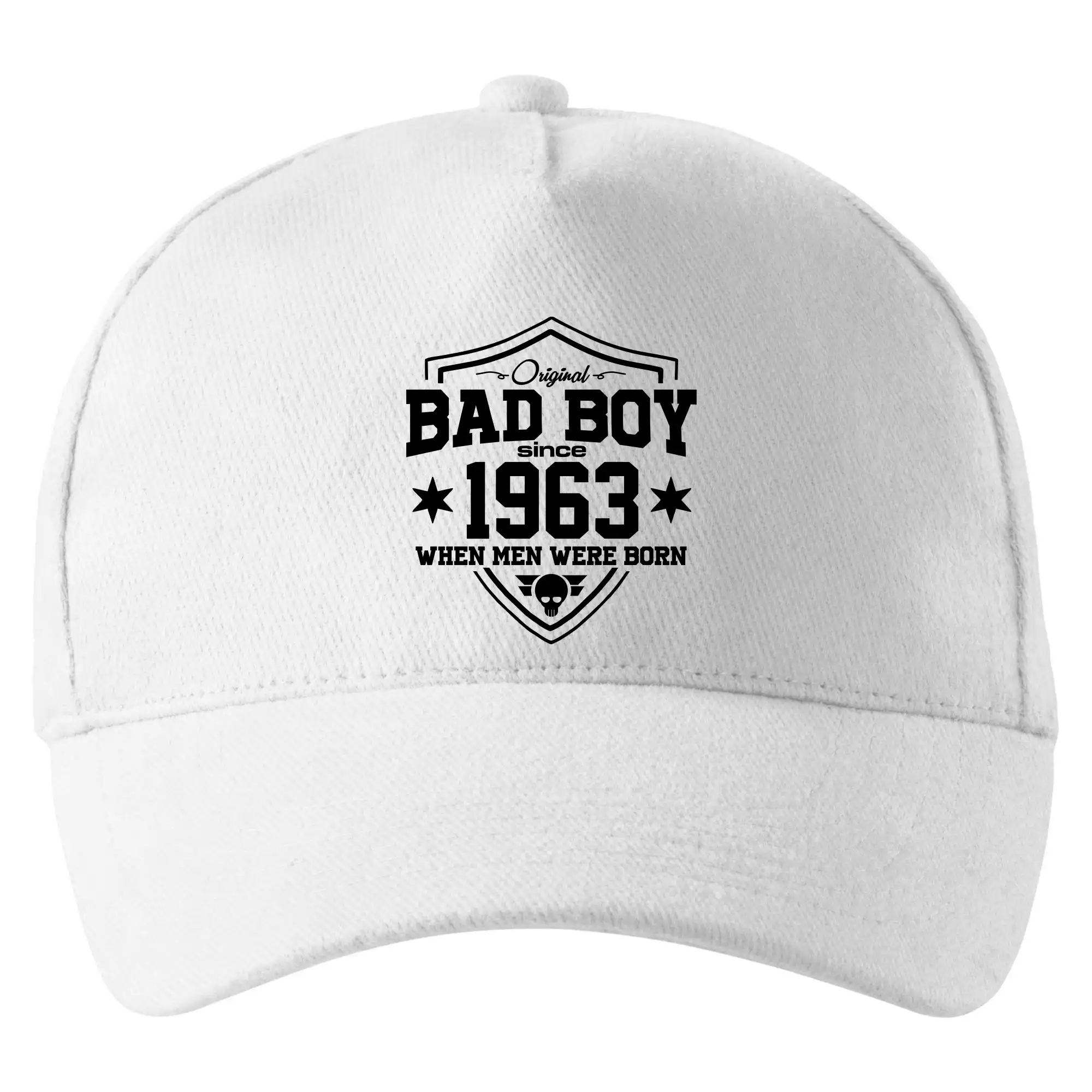Tričká k narodeninám - Bad boy since 1963 - Šiltovka so zahnutým šiltom a mosaznou sponou