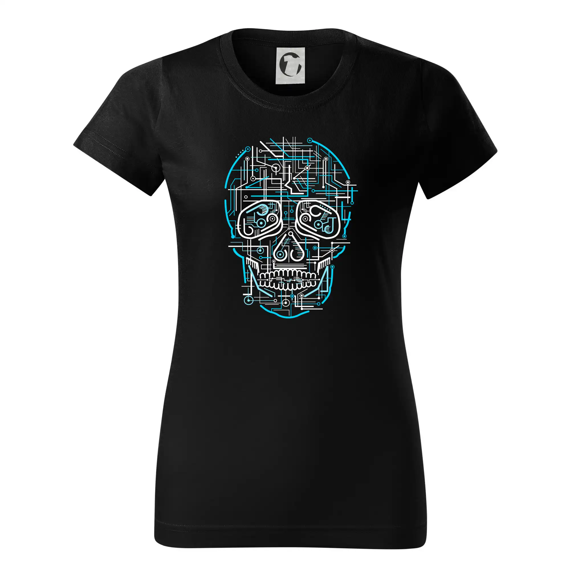 Grafické tričká - Electric Skull - Dámske tričko basic - ľahko voľnejšie a dlhšie