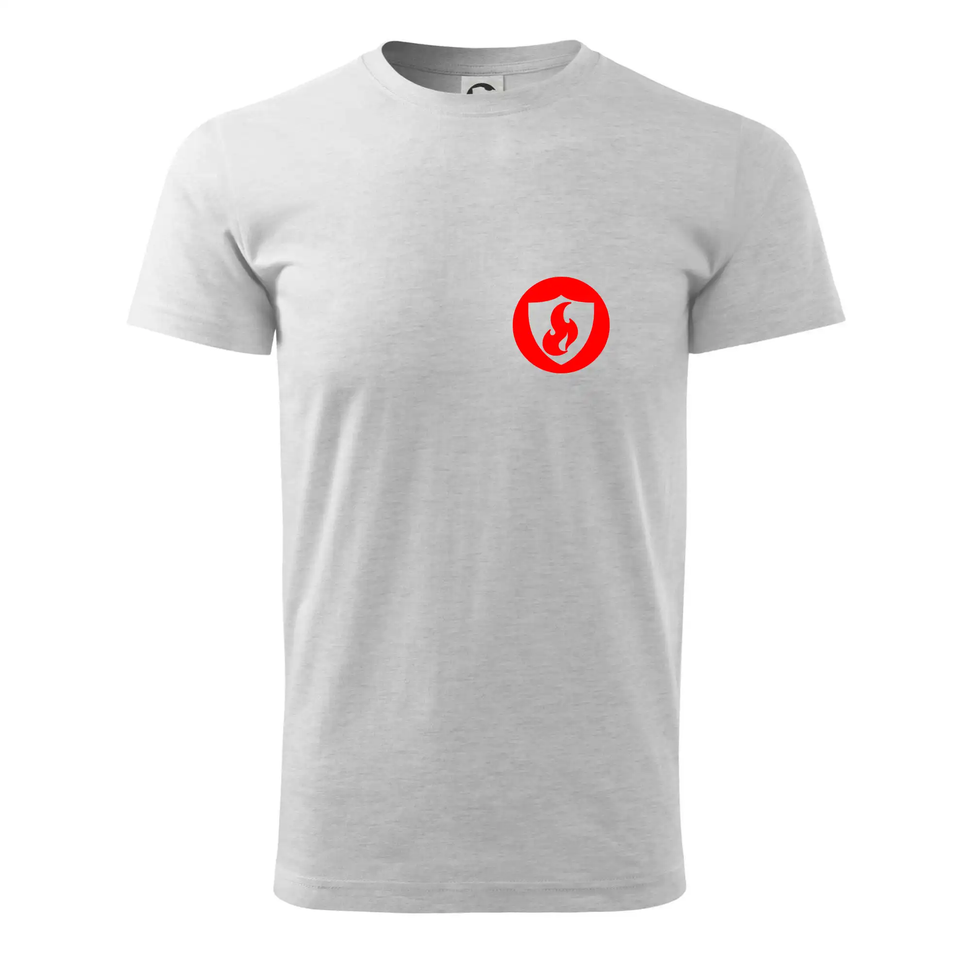 Originálne tričká pre hasičov - Erb plameň na prso - Tričko extra veľké  (5-8XL)