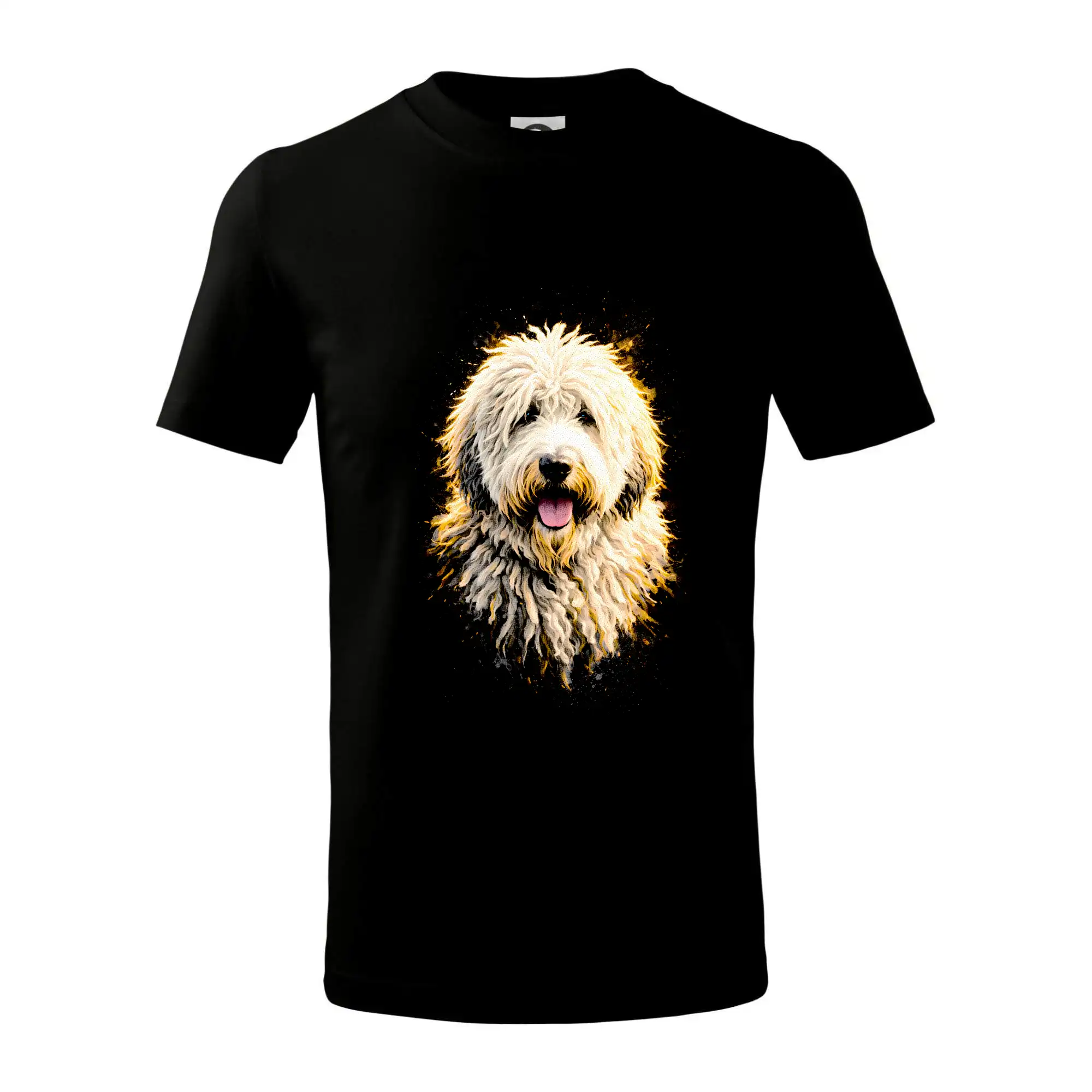 Ostatné psie plemená - Obrázok poltón komondor hlava - Tričko detské bavlnené
