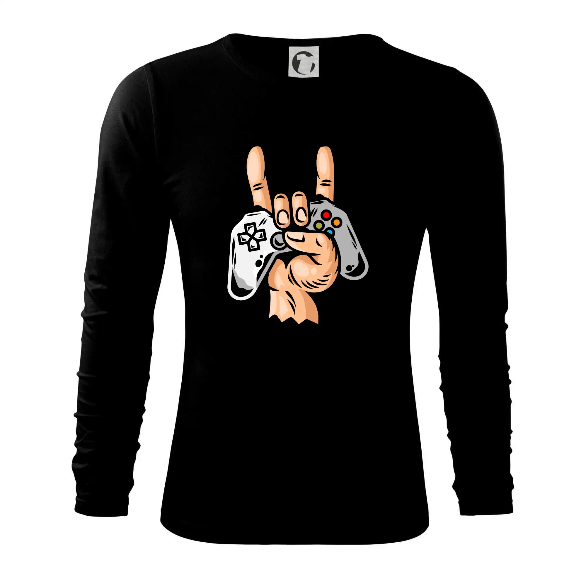 Tričká pre ajťákov - Gamer - gamepad paroháč - Tričko s dlhým rukávom FIT-T long sleeve