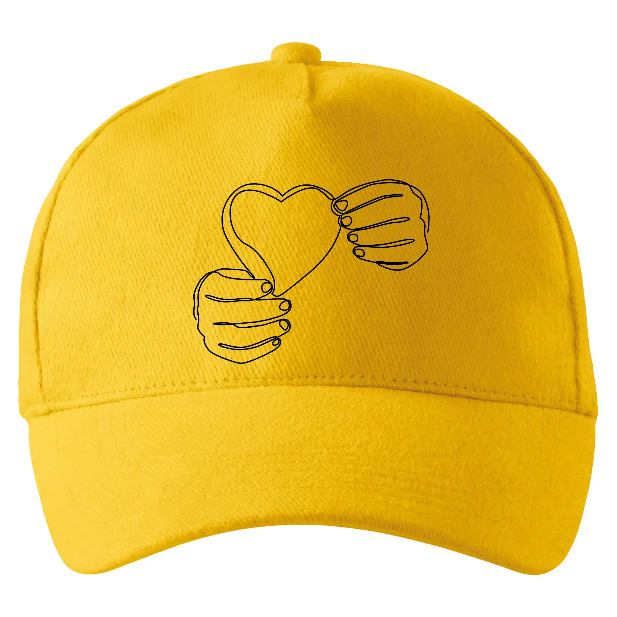 Ruka držiaca srdce jedným ťahom