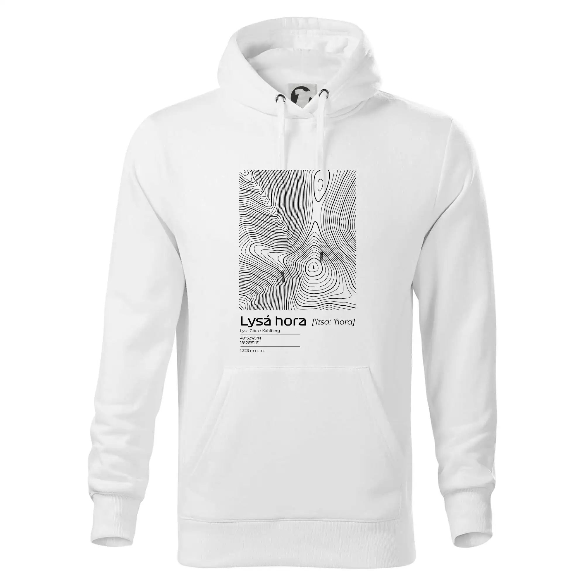 Lysá hora - vrstevnice v obdélníku