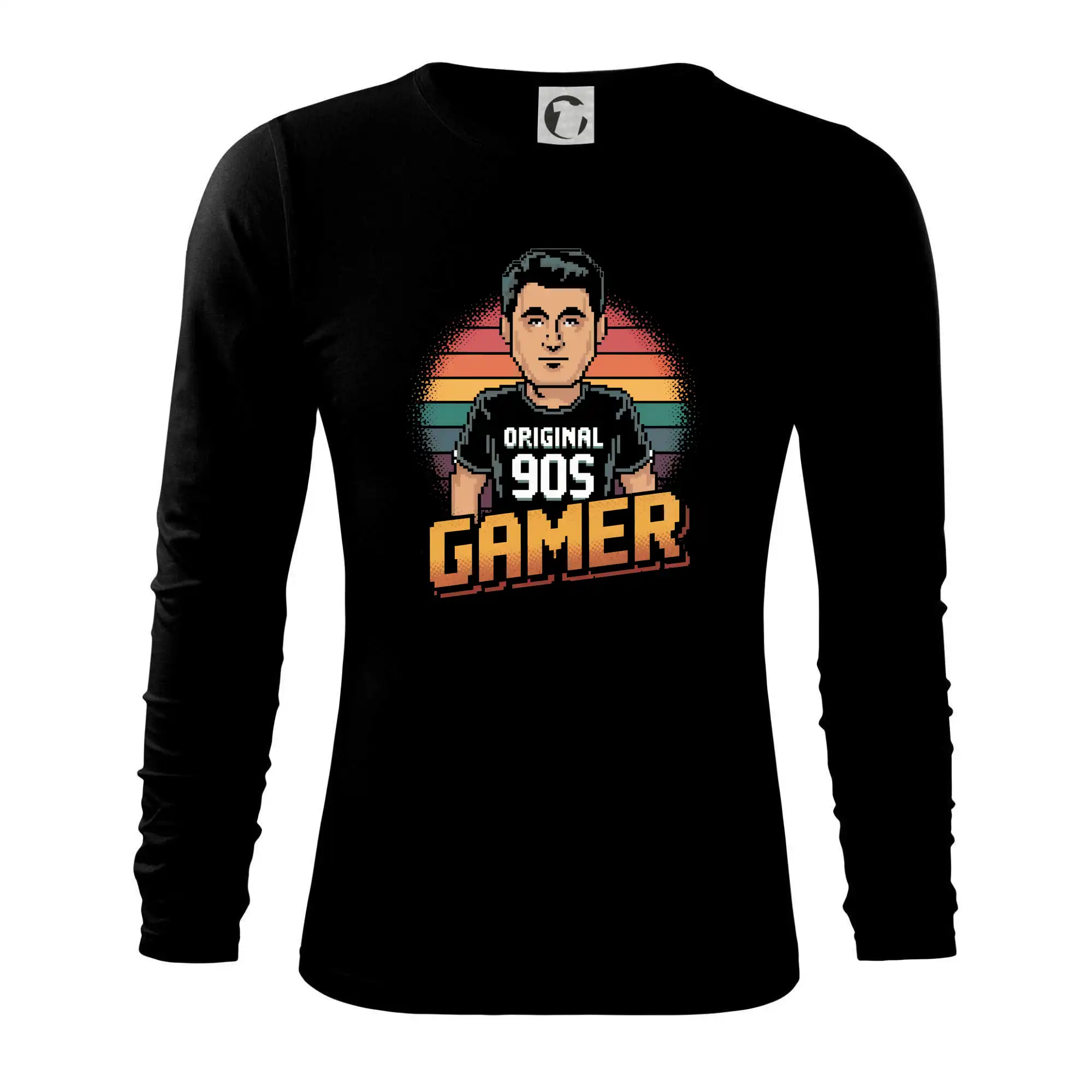 Grafické tričká - Original 90s gamer farebný - Tričko s dlhým rukávom FIT-T long sleeve