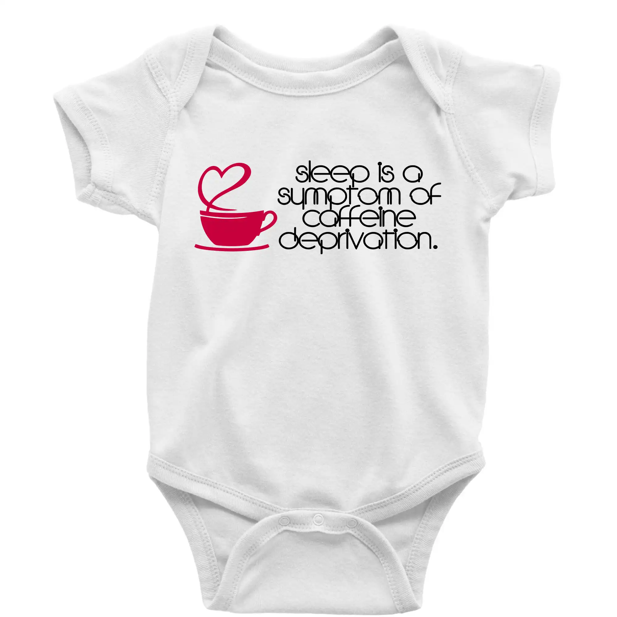 Motívy pre baristu a milovníkov kávy - Sleep Coffeine - Body dojčenské s krátkym rukávom