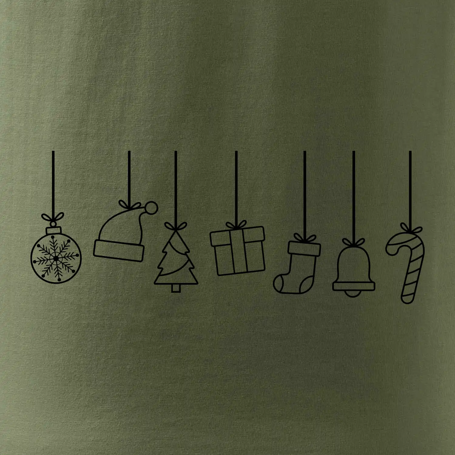 Rodinná vánoční trička  - Vánoční ozdoby na provázku