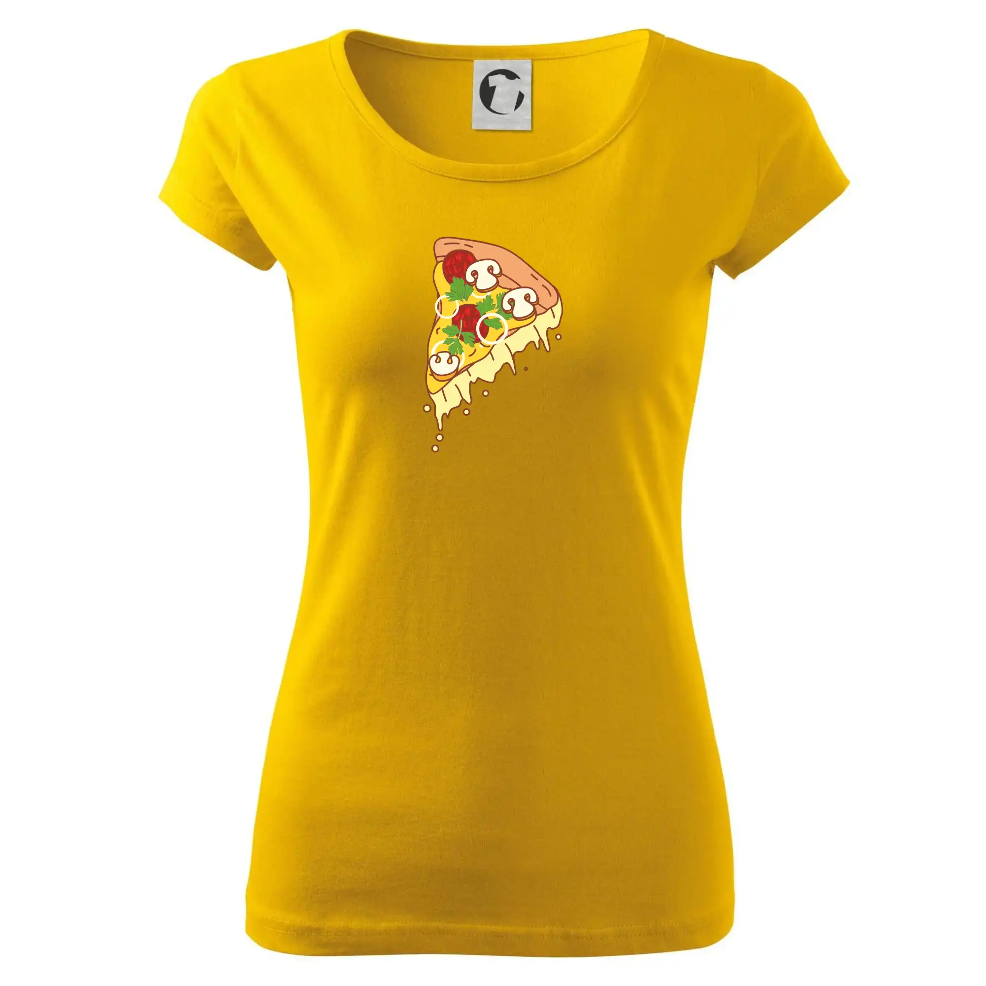 Tričká pre zamilovaných - Pizza + Pizza kousek - Dámske tričko Pure