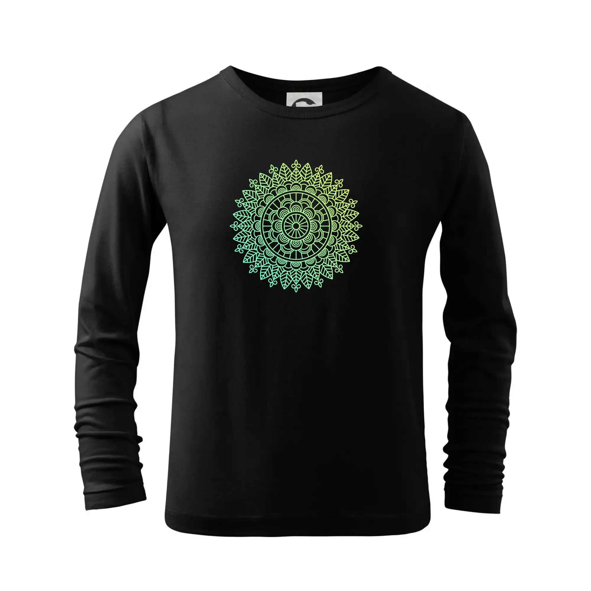 Mandala zelenožlutá - Tričko detské Long Sleeve