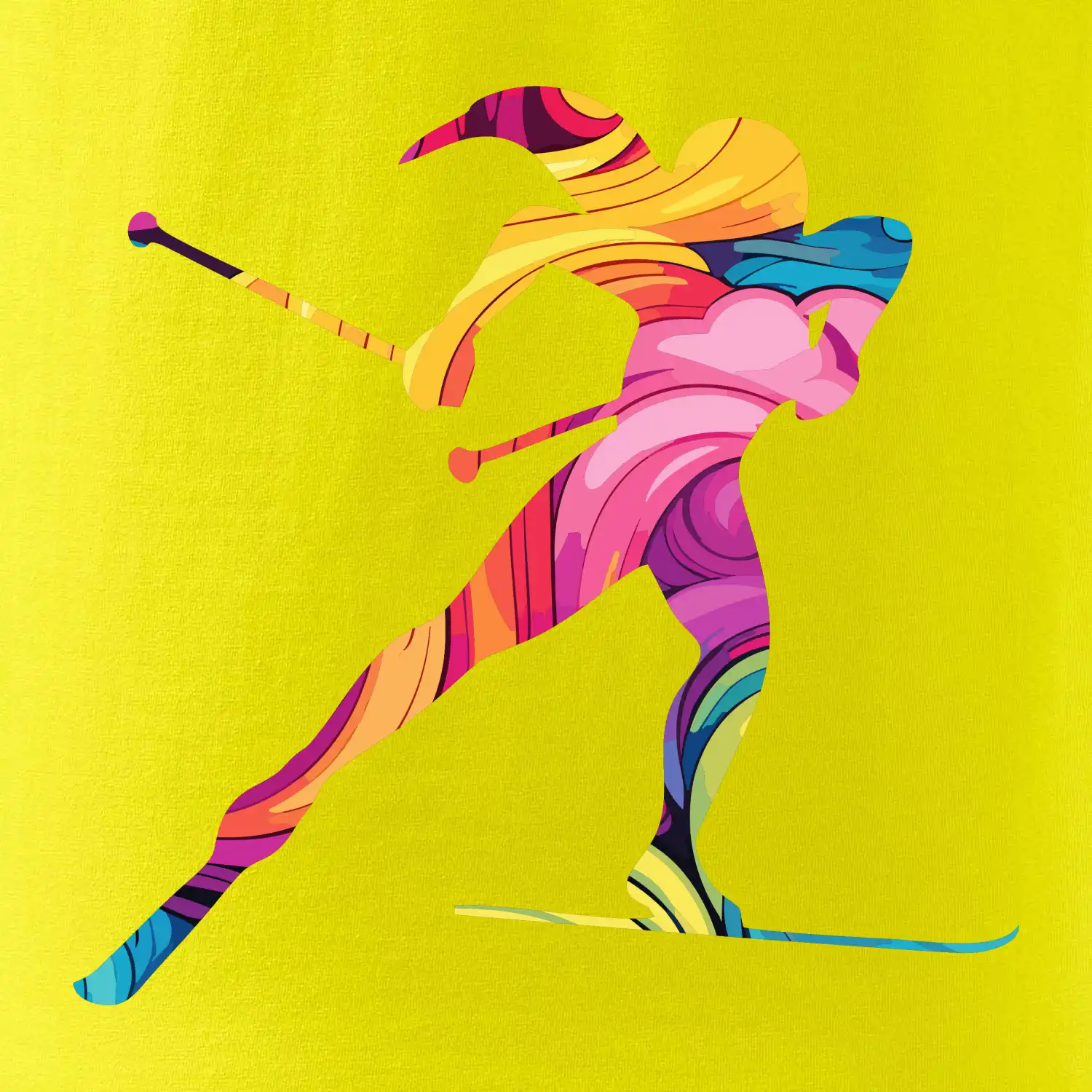 Barevná běžkařka