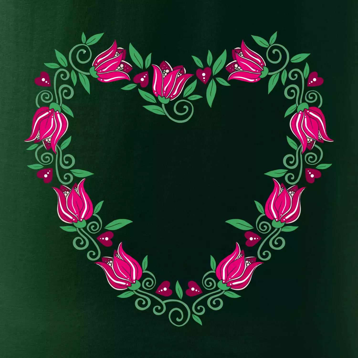 Červené tulipánové srdiečko (Pecka design)