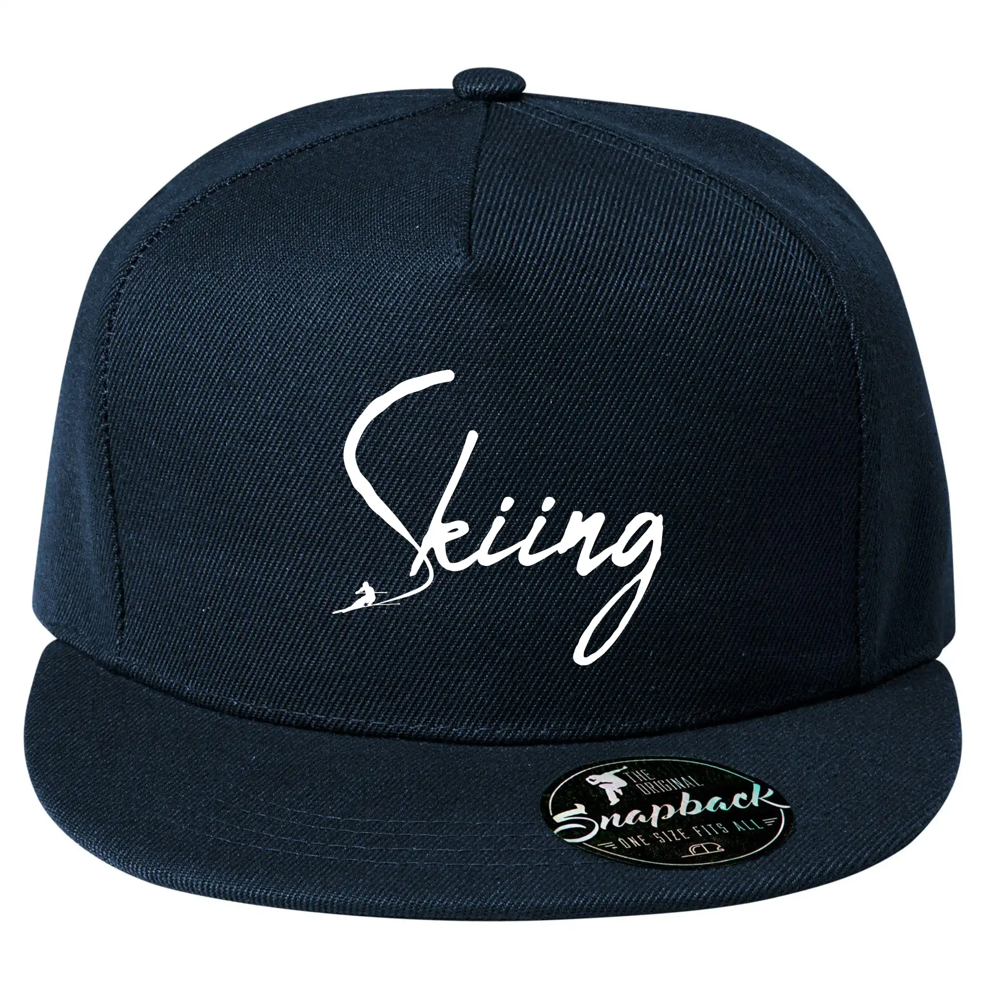 Skiing nápis lyžař