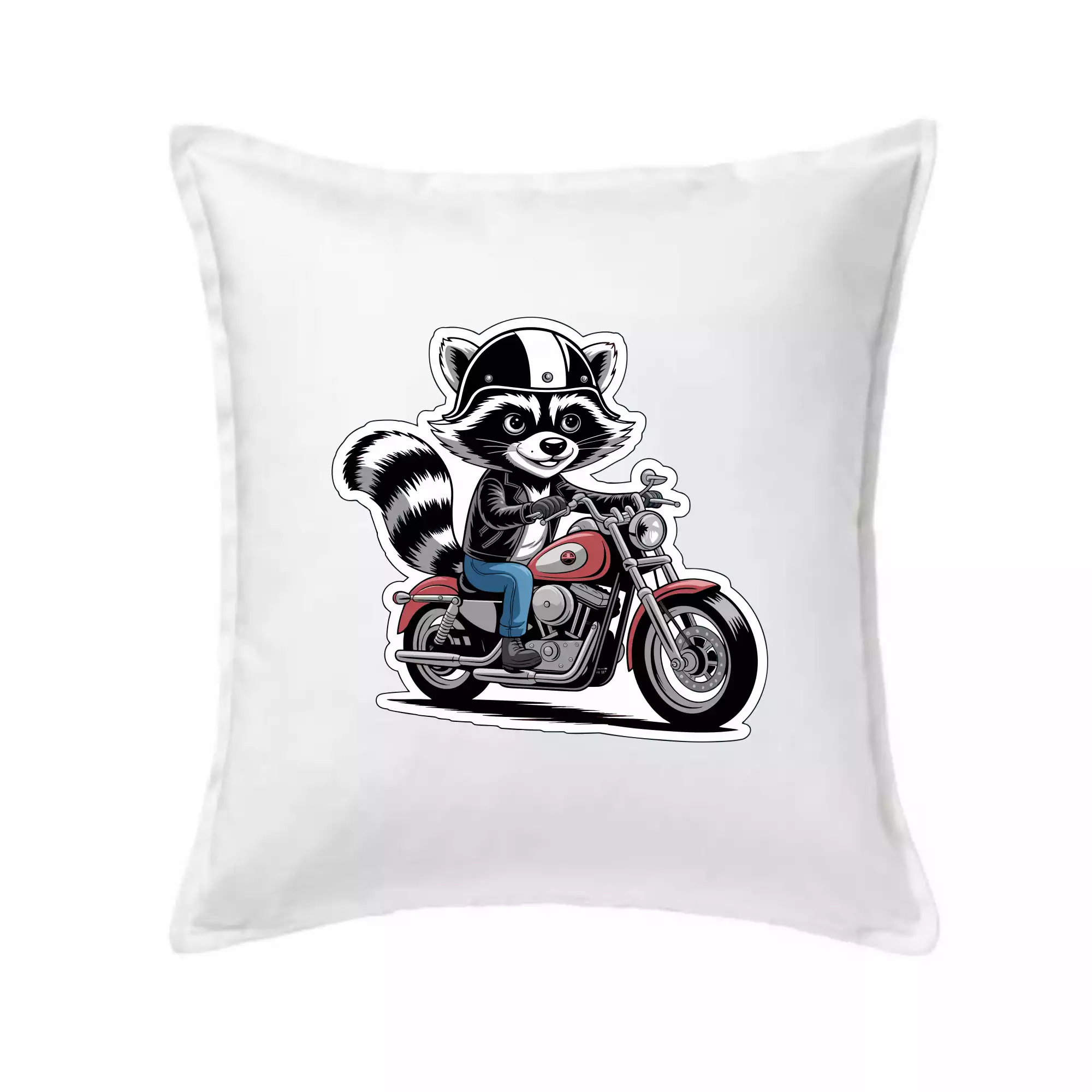 Mýval na motorce kreslený