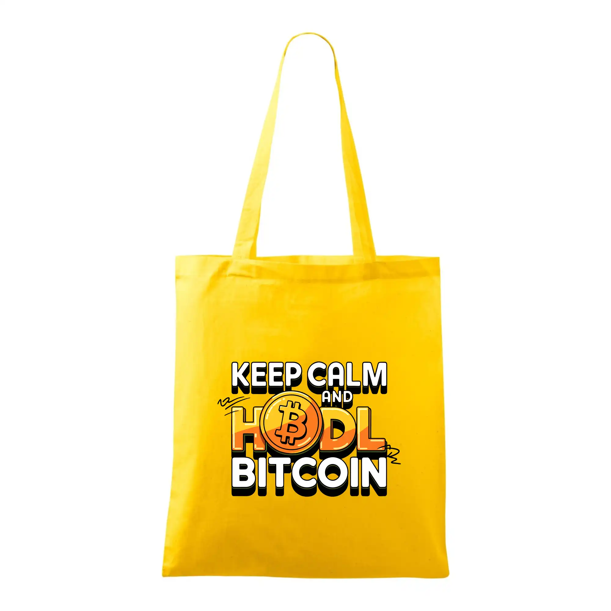 3D nápis Keep Calm and HODL Bitcoin