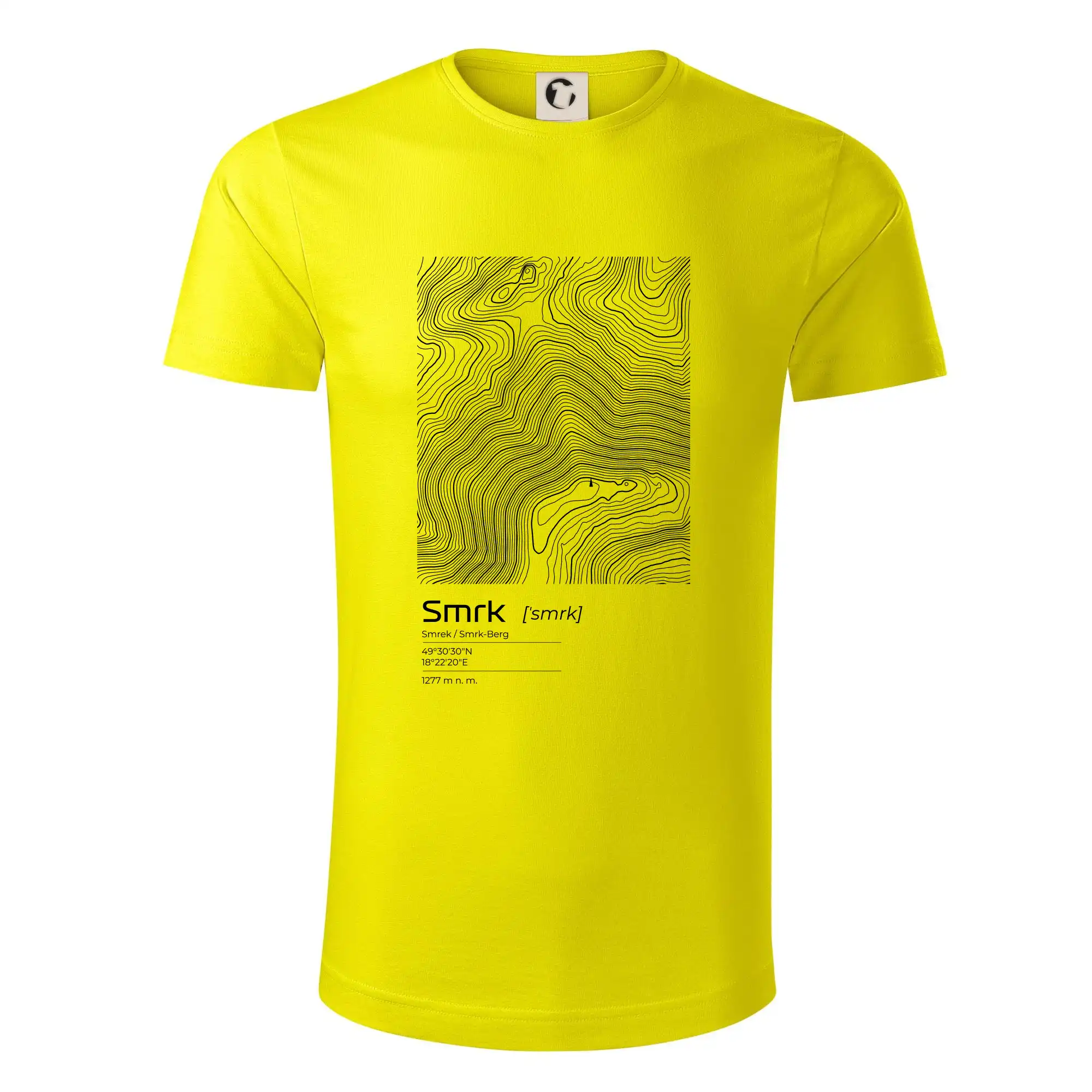 Smrk - vrstevnice v obdélníku