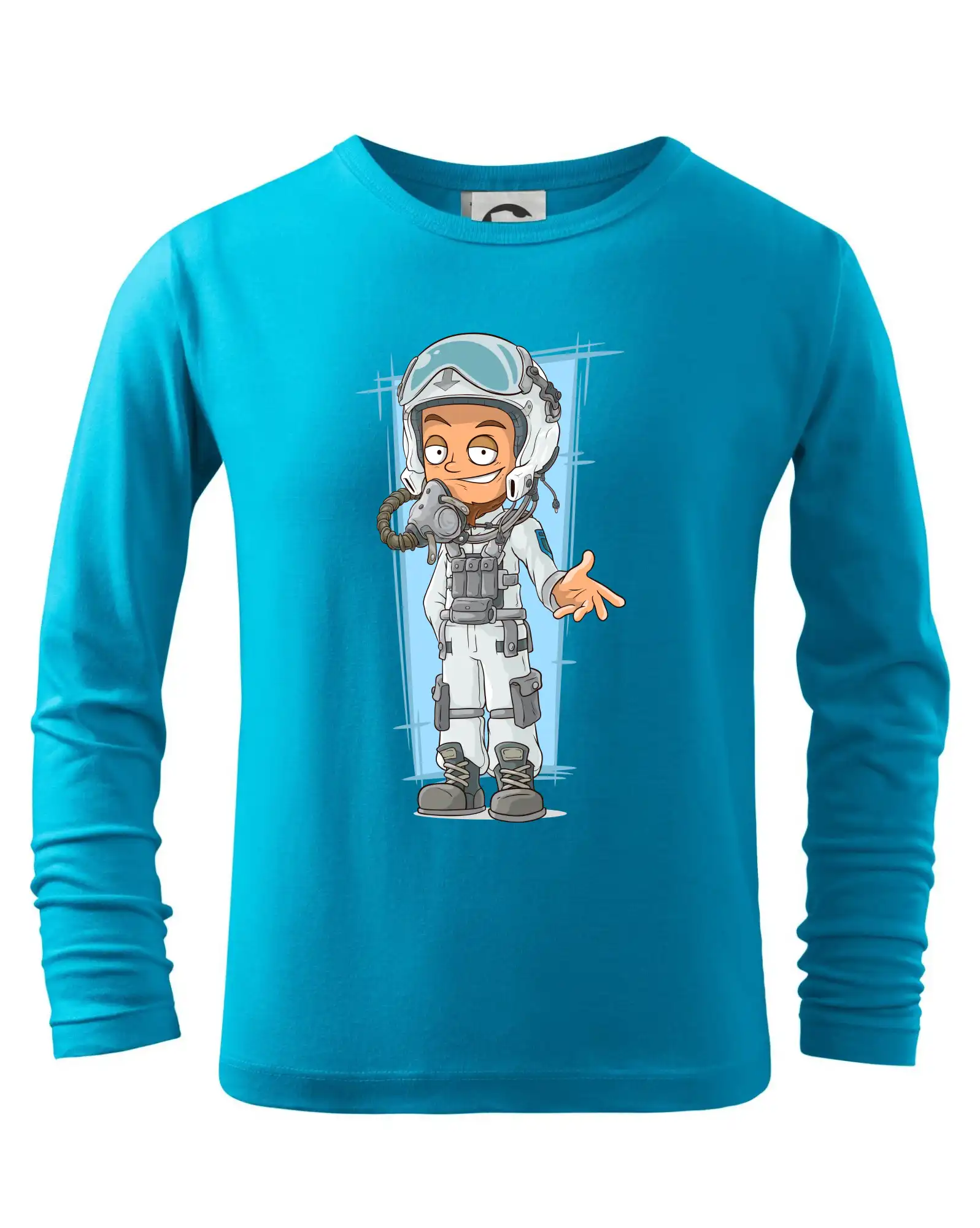 Vesmirne tričká - Vesmírny vojak oranžový - Tričko detské Long Sleeve
