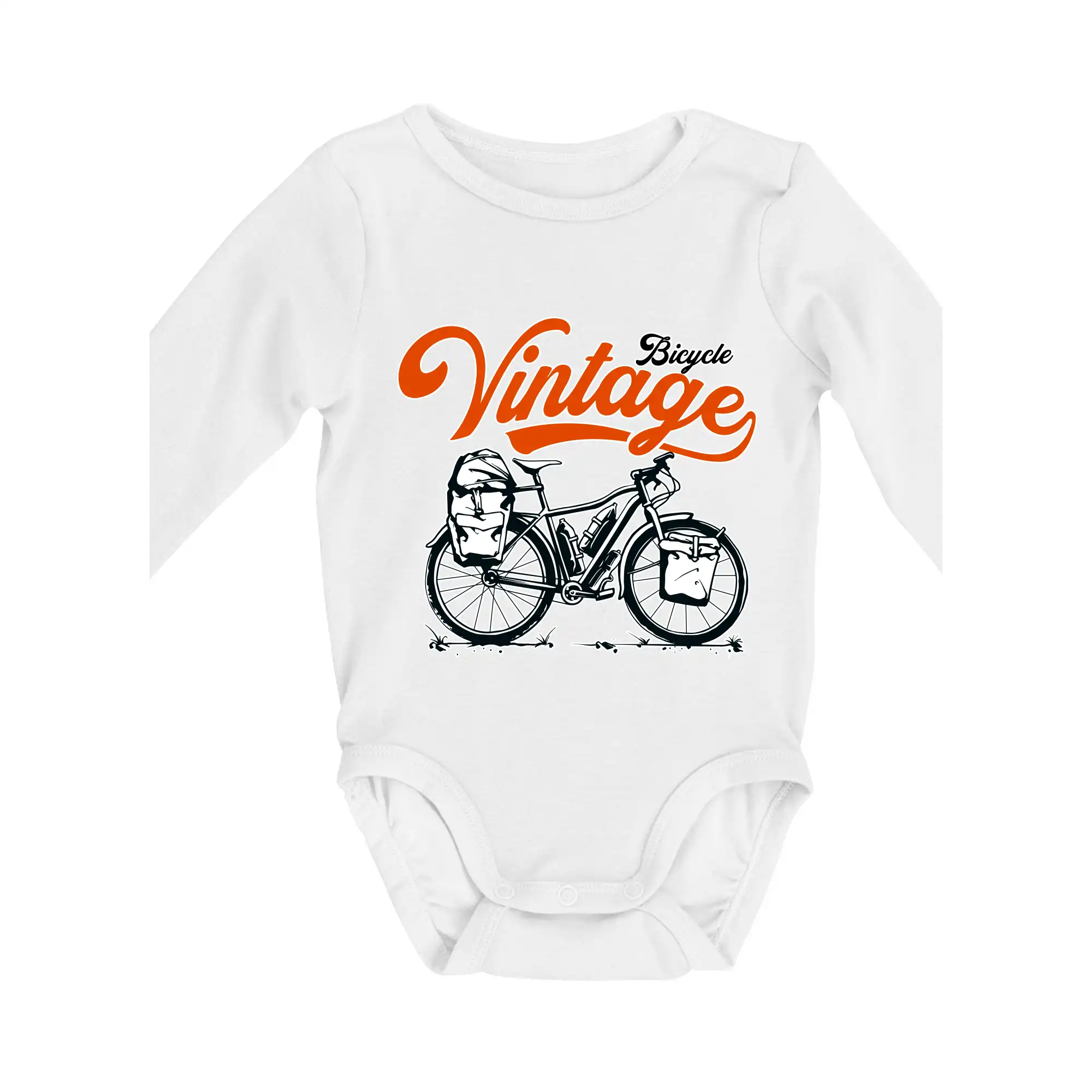 Tričko ako darček pre cyklistu - Bicycle Vintage - Body dojčenské s dlhým rukávom