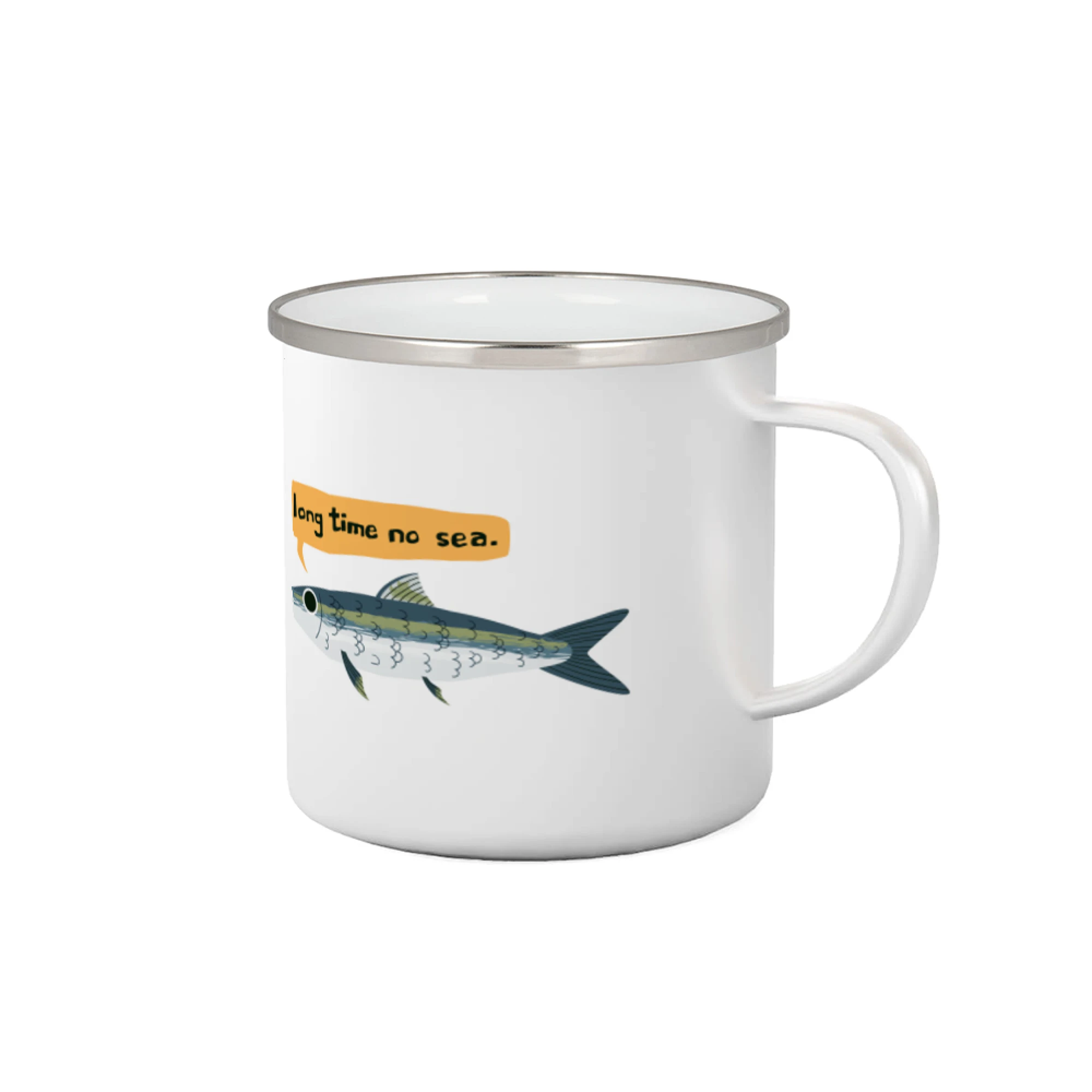 Tričká s potlačou ryby - Long time no sea - Plecháčik