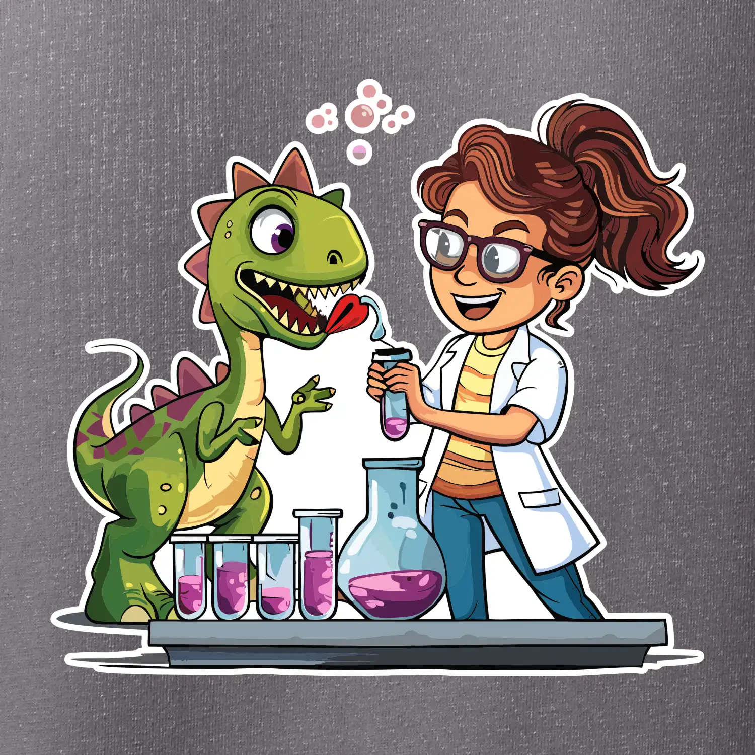 Chemik a dinosaurus - Holka