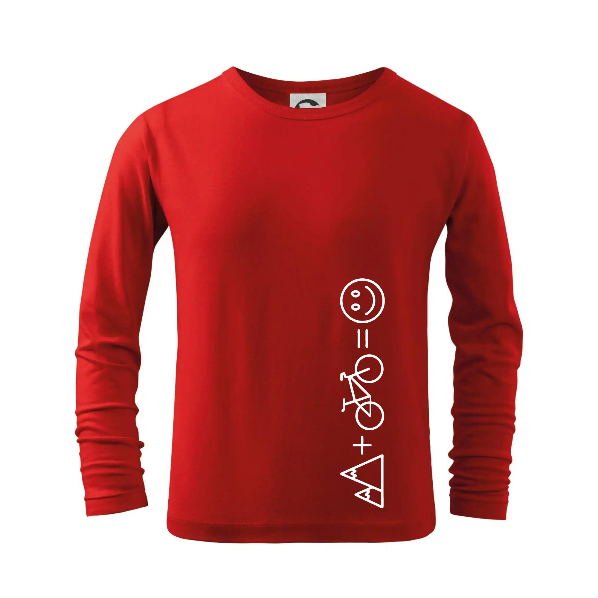 Tričko ako darček pre cyklistu - Hory bicykel úsmev - Tričko detské Long Sleeve
